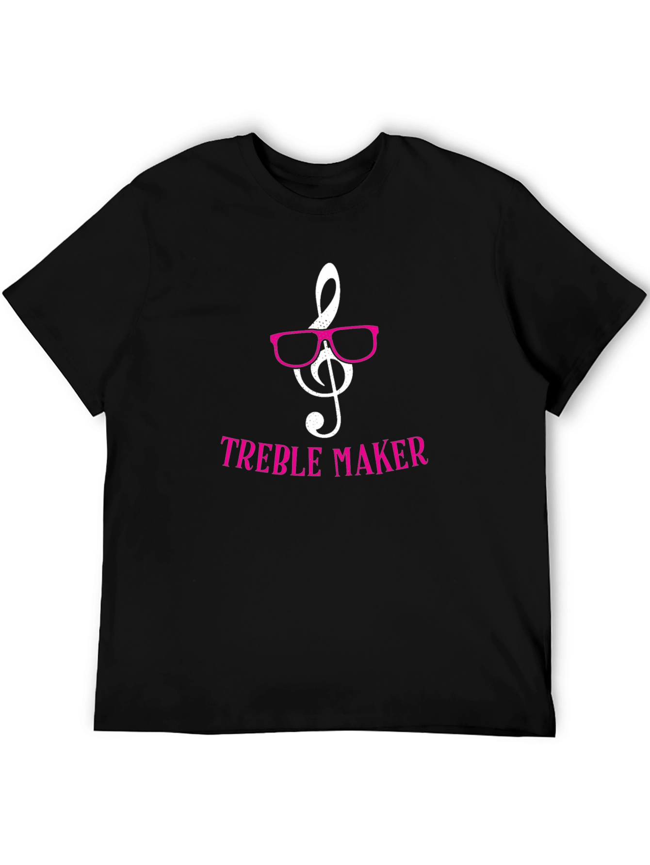 Black Treble Maker Graphic Tee - Music Lover Shirt view 5
