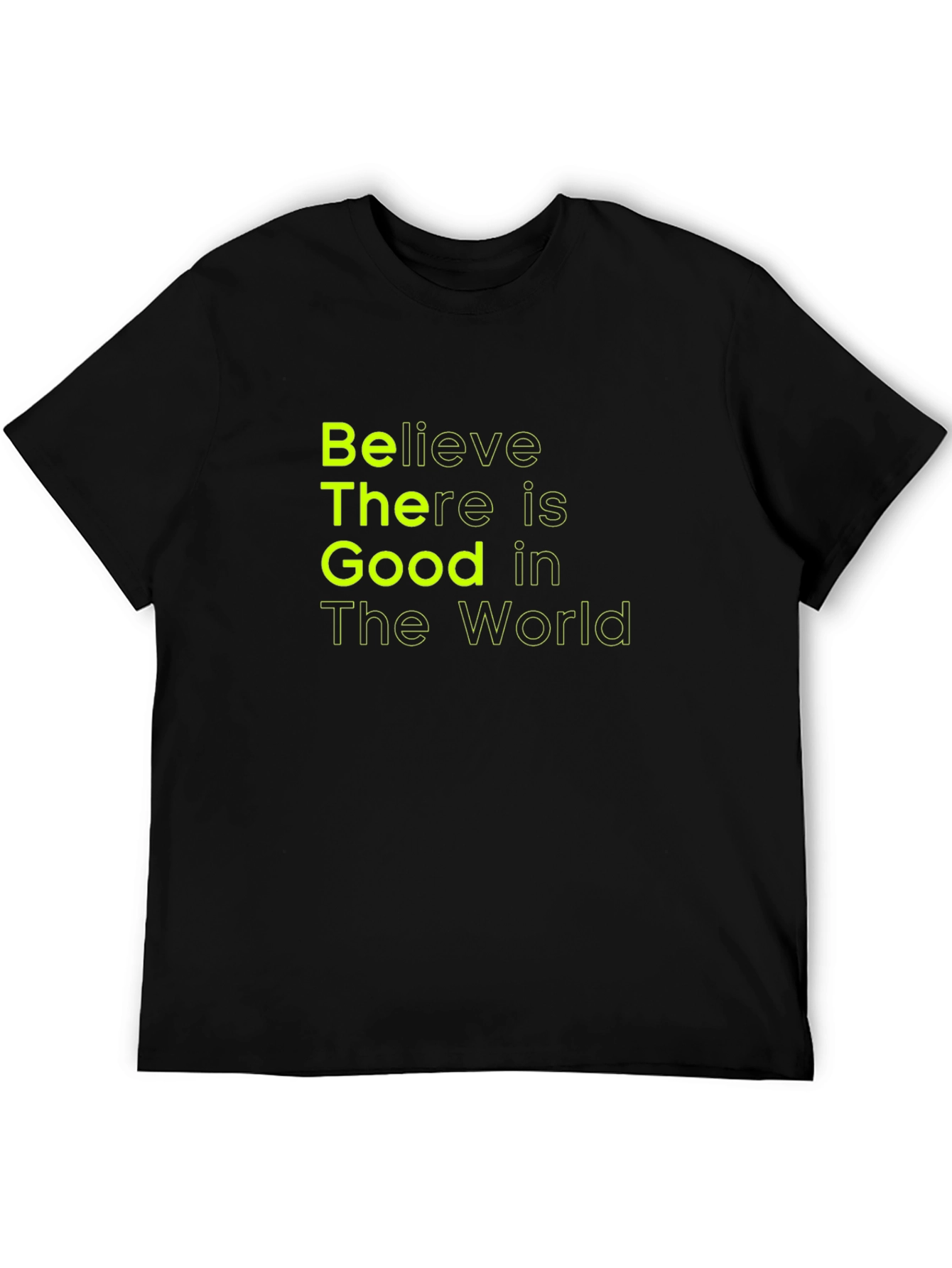 Black Believe There is Good T-Shirt - Black view 5