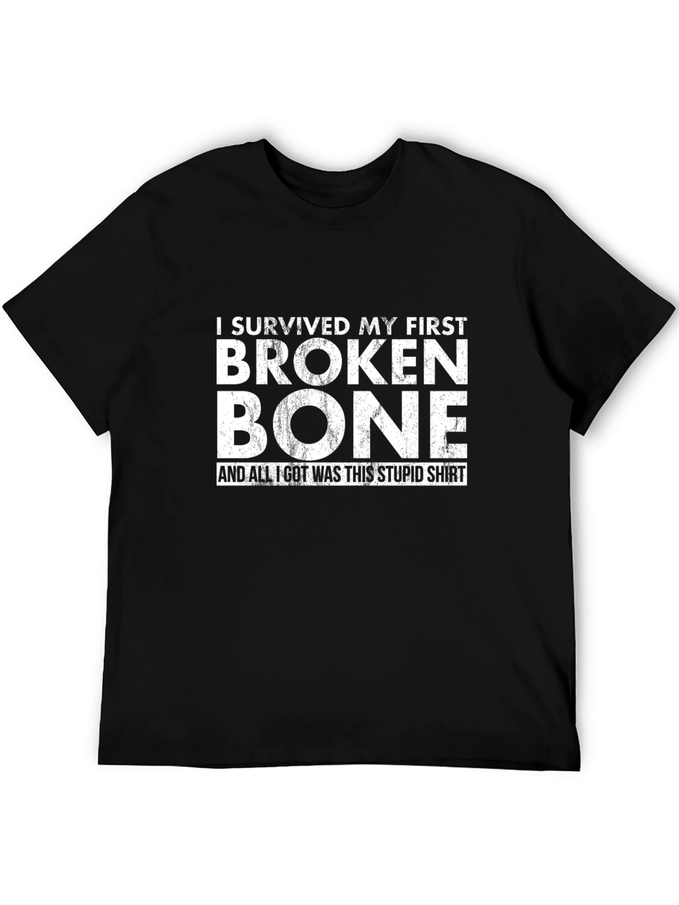 Black Broken Bone Survivor Graphic T-Shirt view 5