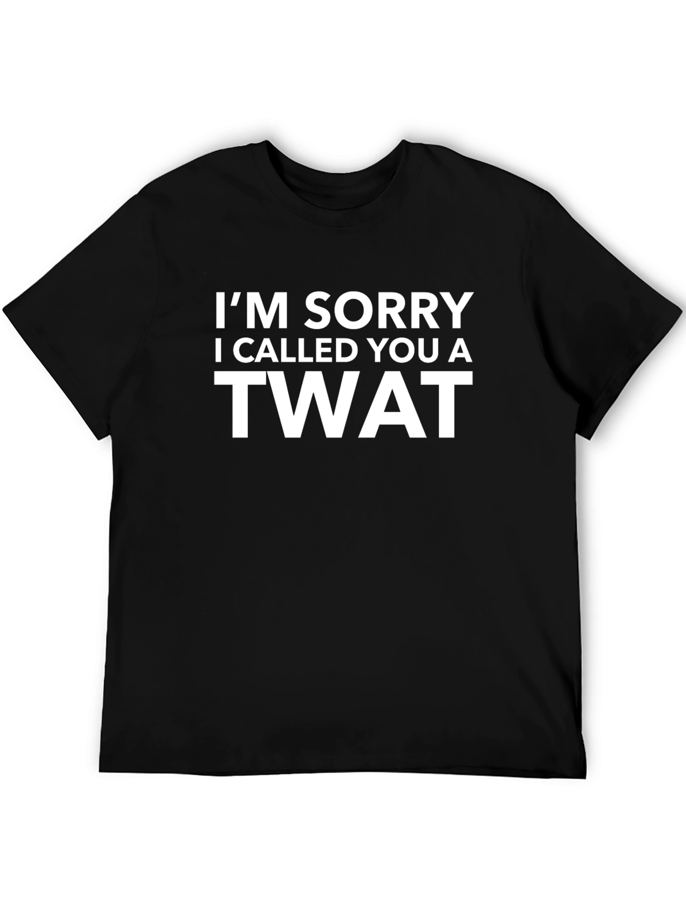 Black I'm Sorry I Called You A Twat T-Shirt view 5