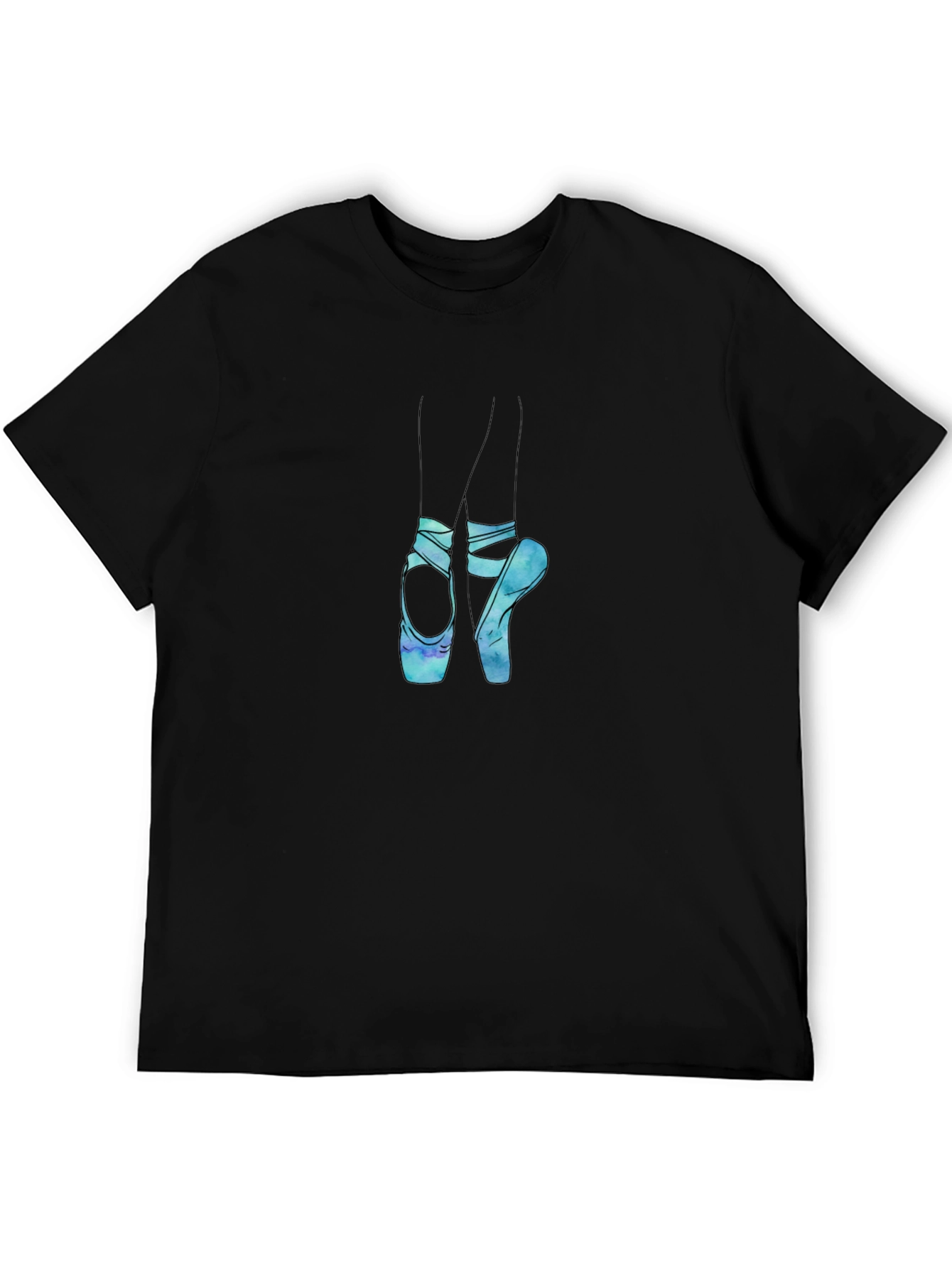 Black Ballet Shoes Graphic Tee - Dance Lover T-Shirt view 5
