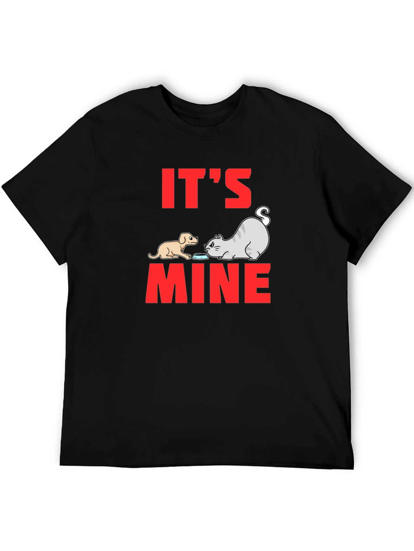 Black It's Mine Funny Animal Graphic Tee view 5