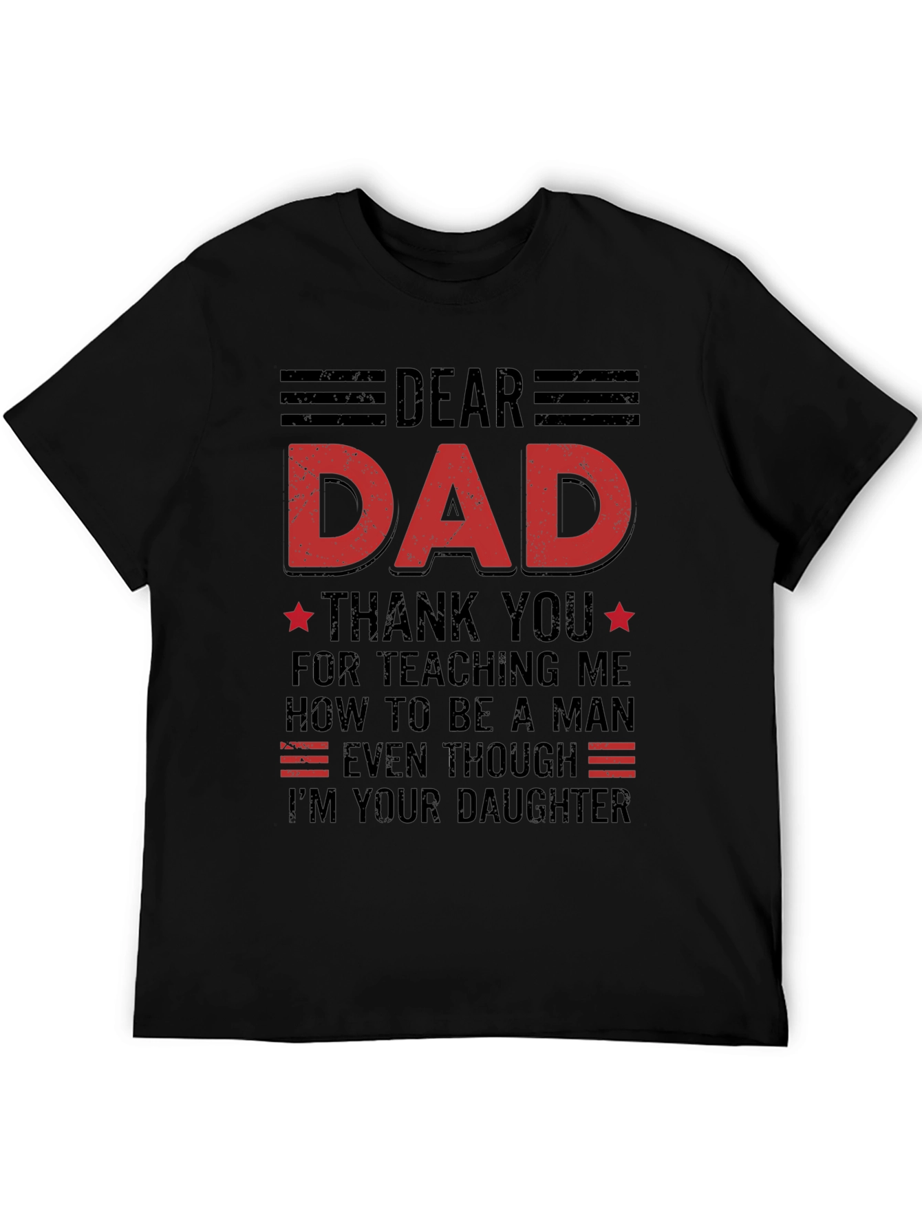 Black Dear Dad T-Shirt: Daughter's Love view 5