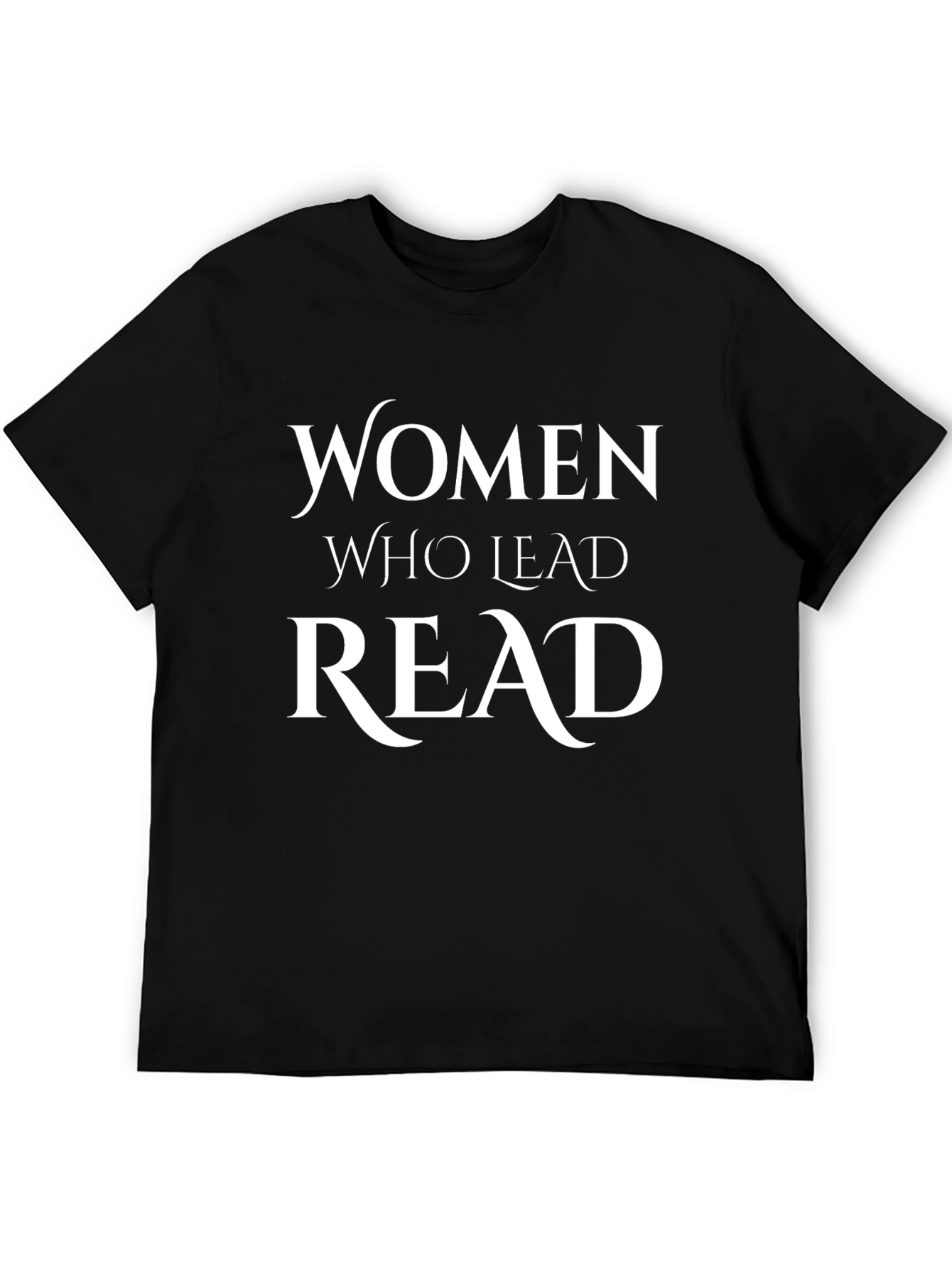 Black Women Who Lead Read T-Shirt, Black Cotton Tee view 5