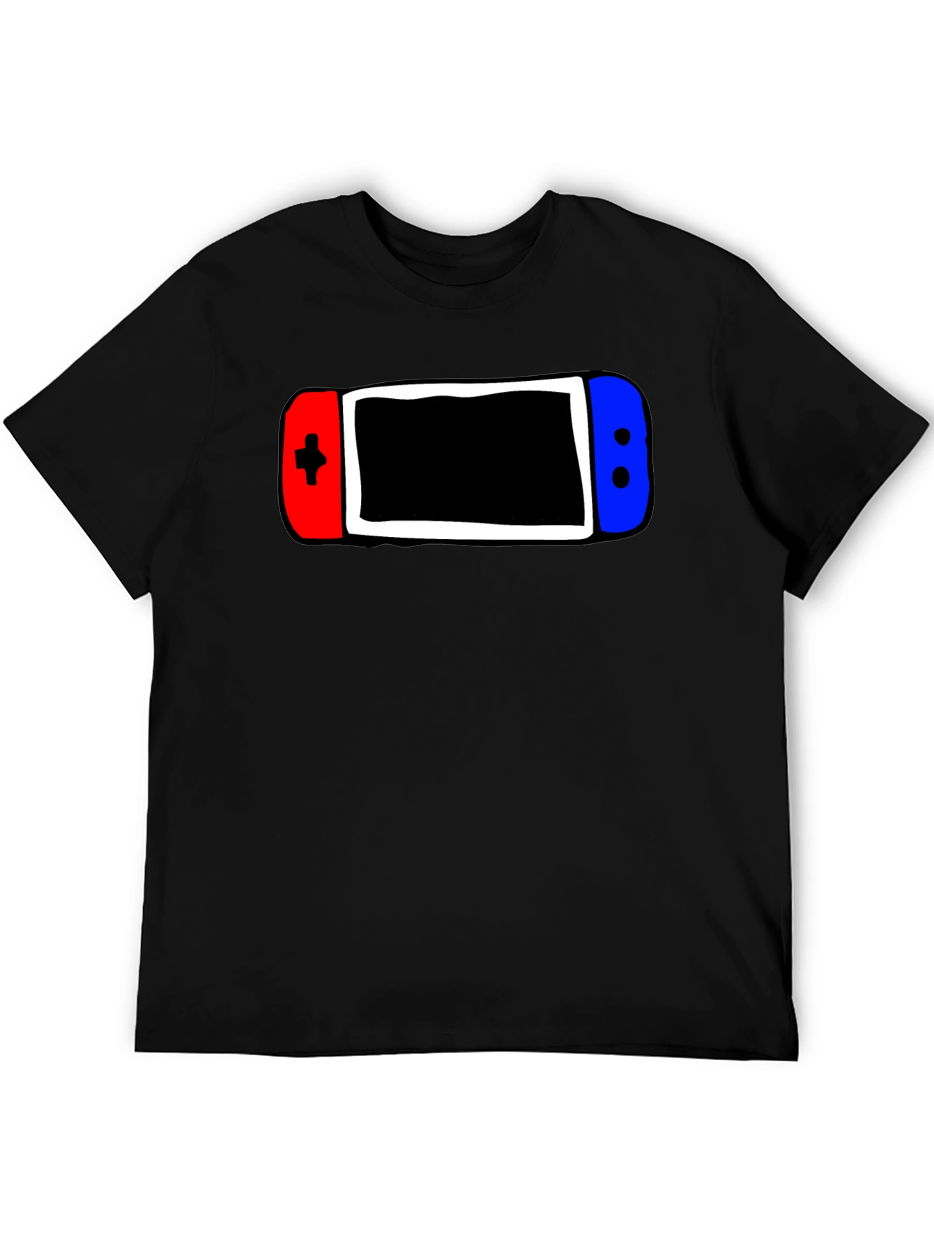 Black Gamer Style Tee - Console Controller Graphic T-Shirt view 5