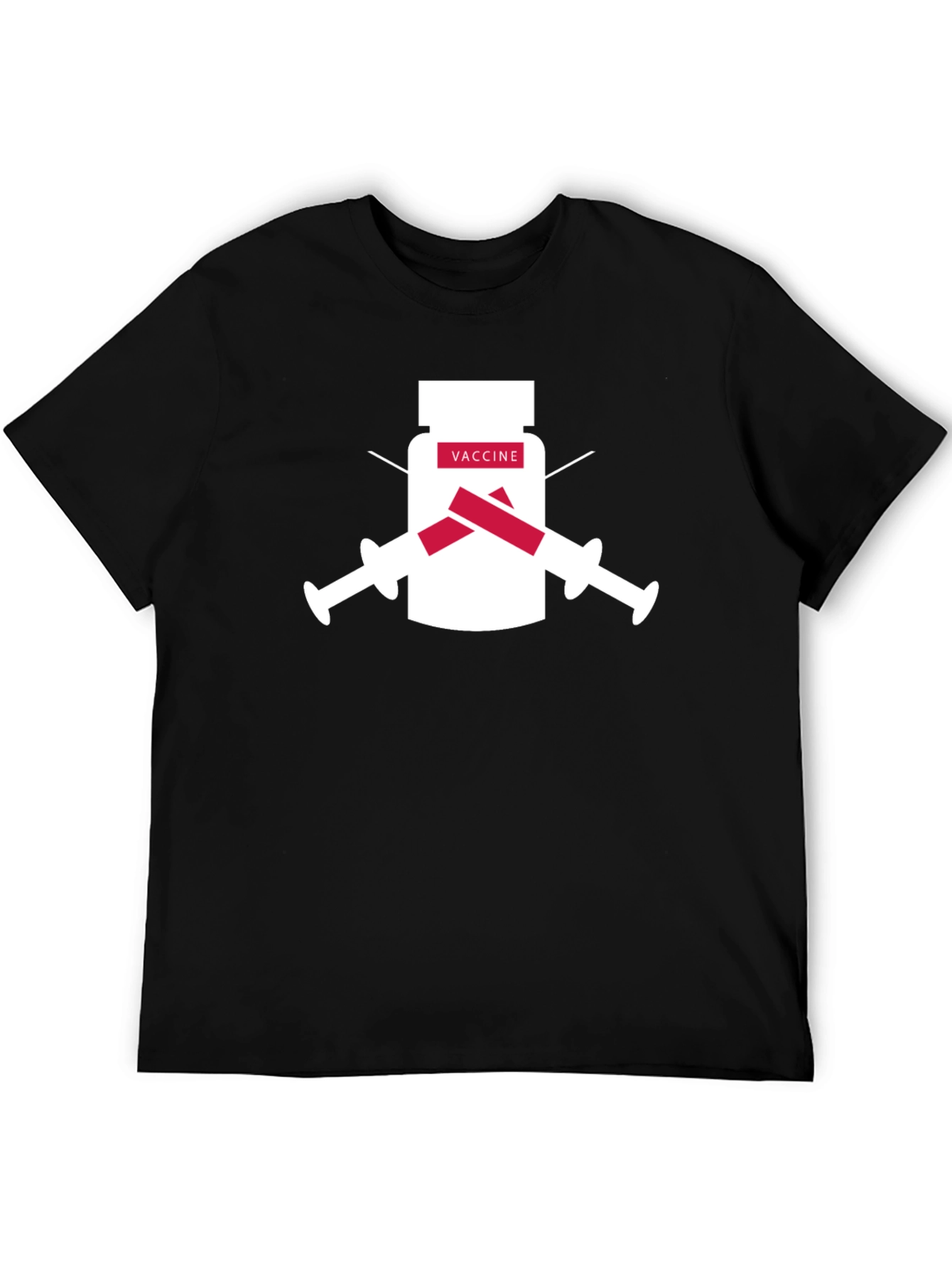 Black Anti-Vax Black T-Shirt view 5