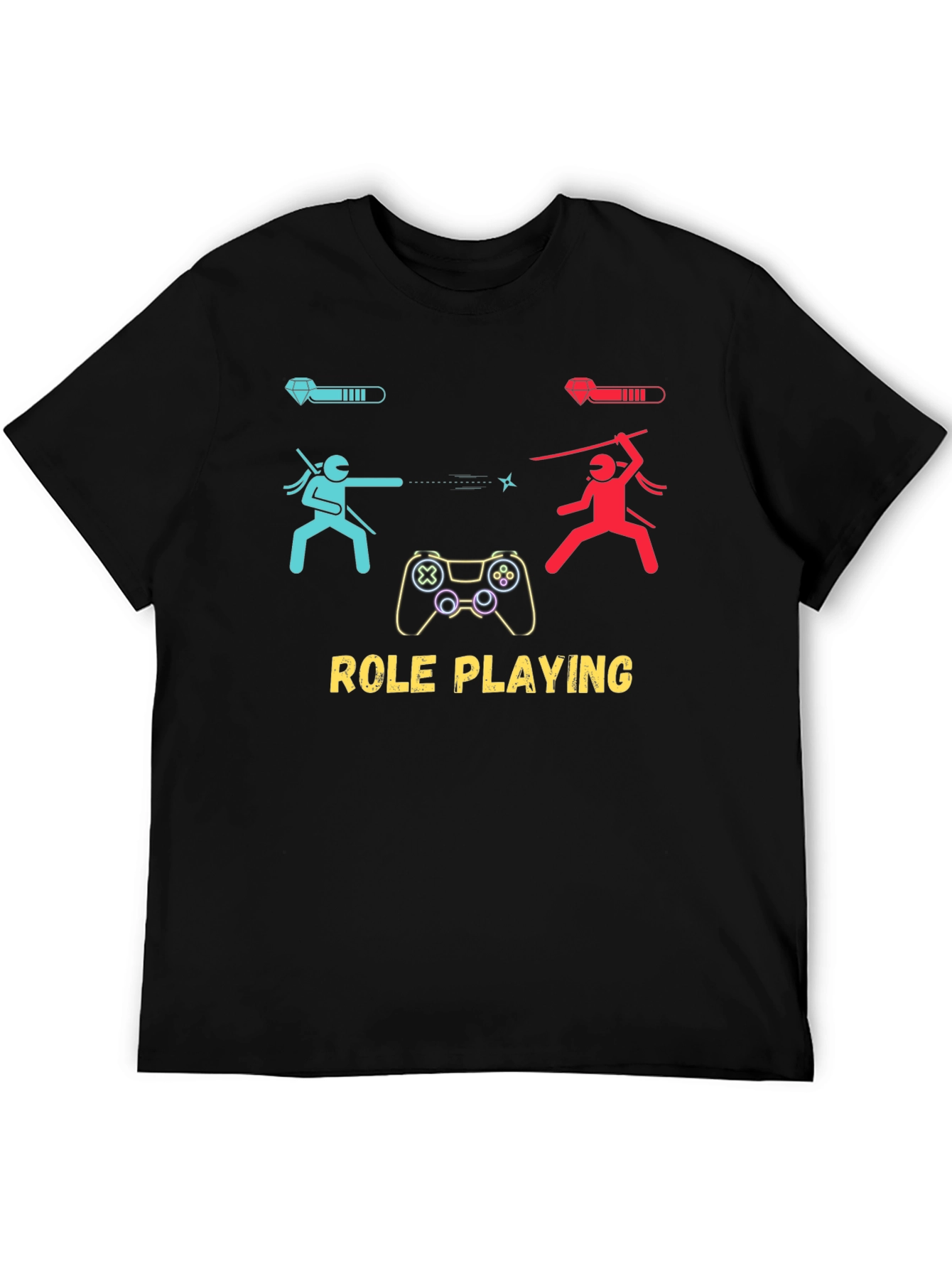 Black Role Playing Gamer T-Shirt view 5