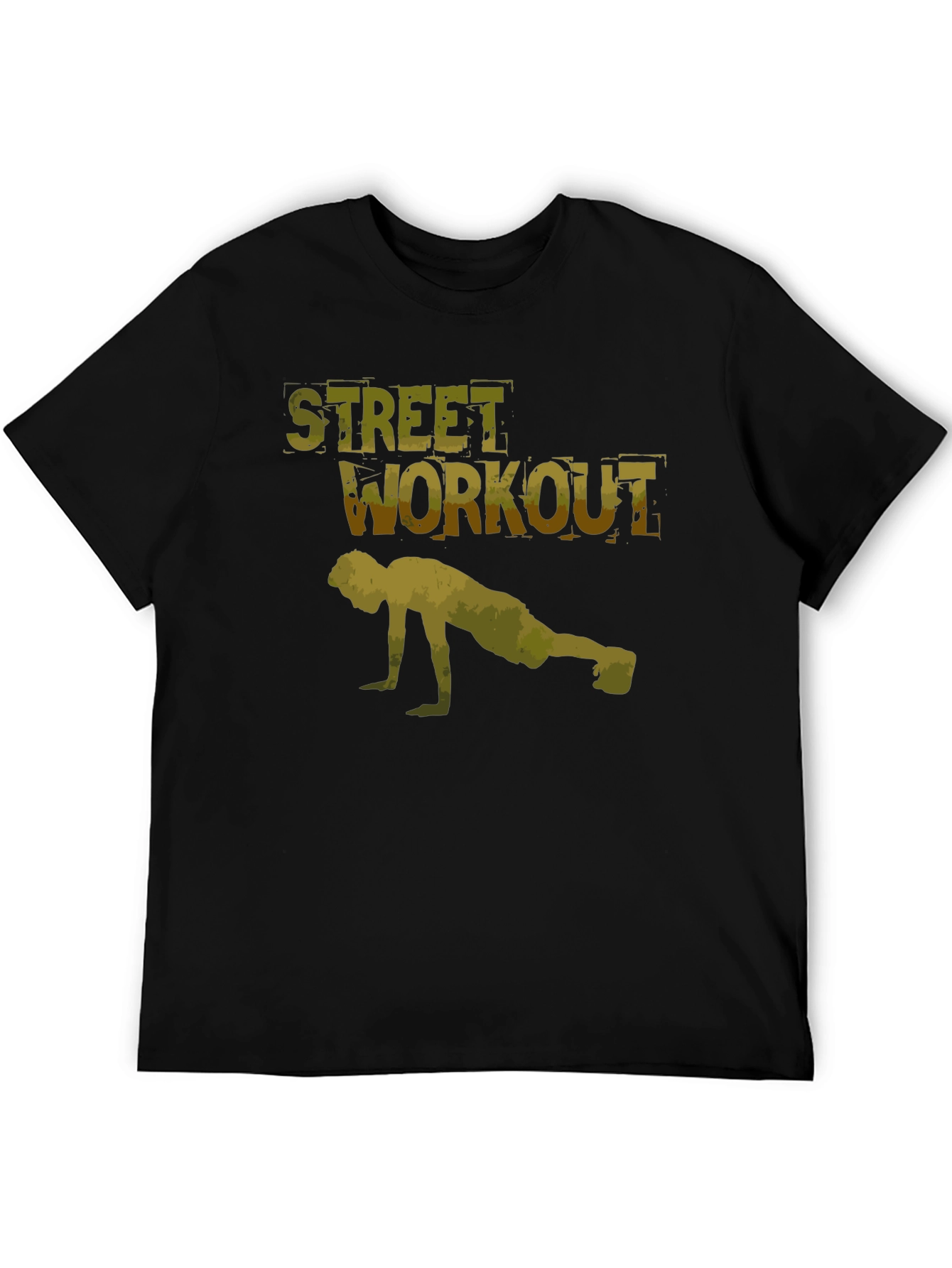Black Street Workout Black T-Shirt for Men view 5