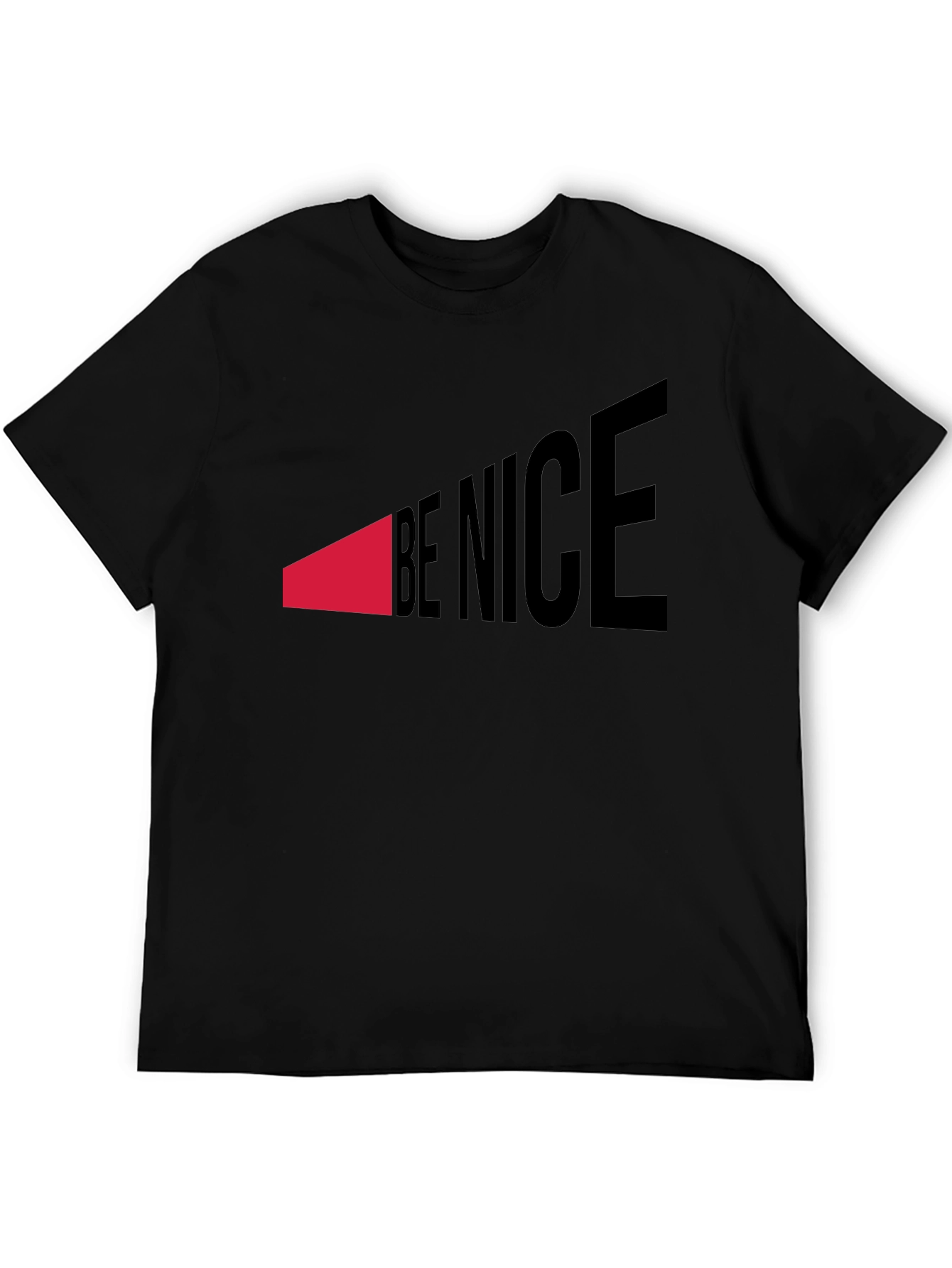 Black Be Nice Graphic Tee - Stylish Statement Shirt view 5