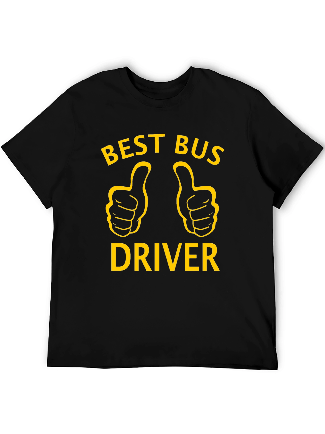 Black Best Bus Driver T-Shirt - Thumbs Up Graphic Tee view 5