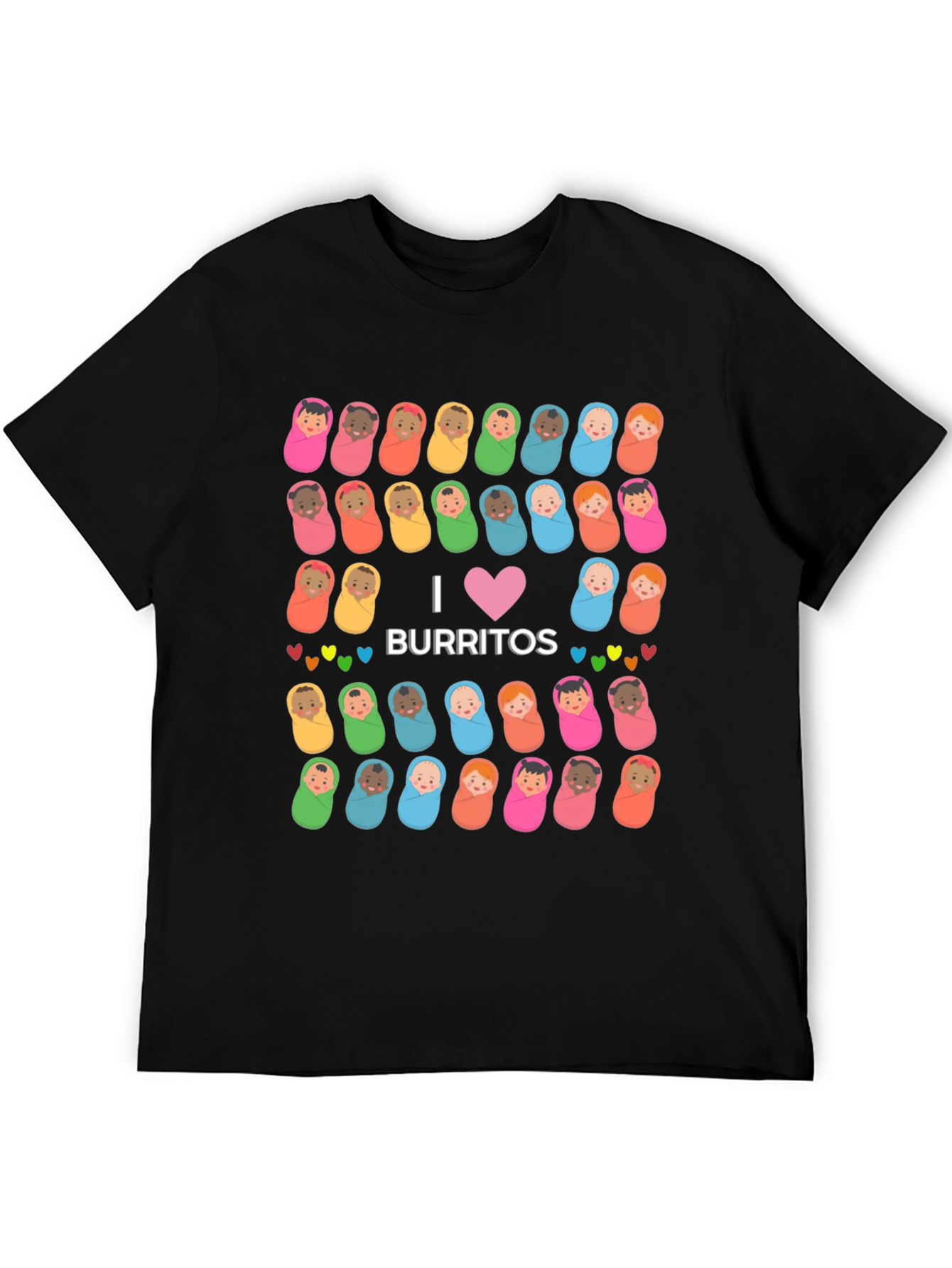Black I Love Burritos Baby T-Shirt view 5