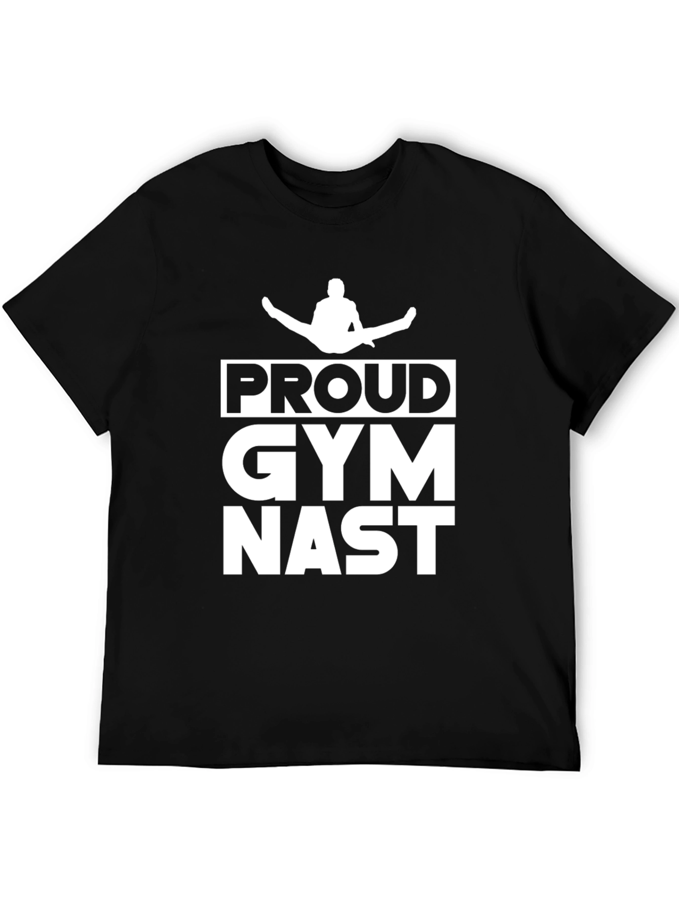 Black Proud Gymnast Graphic Tee - Black Cotton Blend Shirt view 5