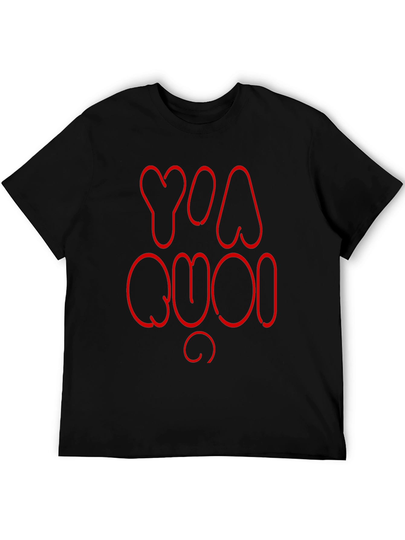 Black YA QUOI Graphic T-Shirt - Crew Neck Short Sleeve Top view 5