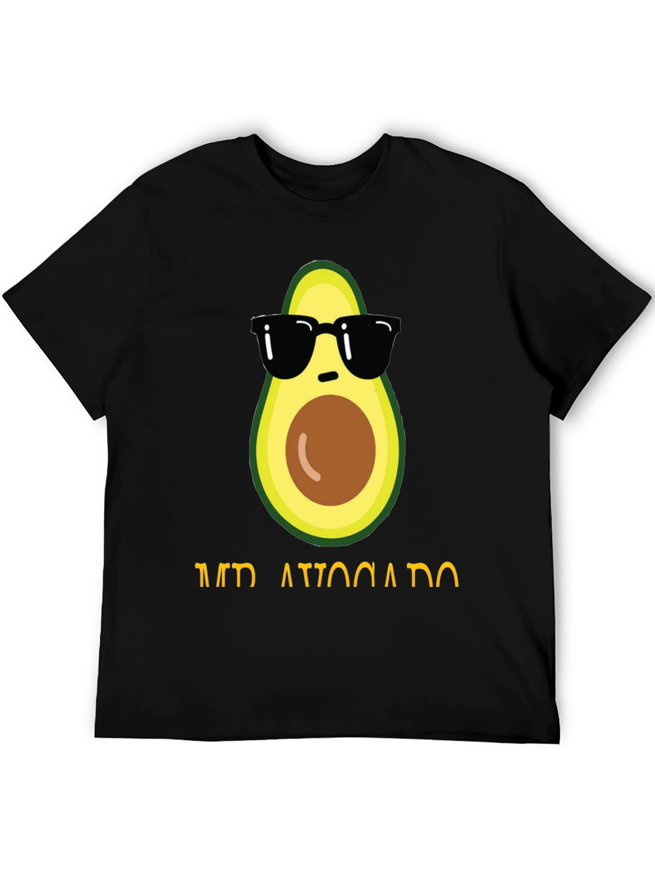 Black Cool Avocado Graphic T-Shirt view 5