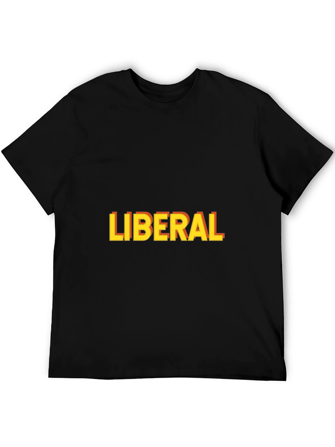 Black Liberal Graphic Print T-Shirt - Black view 5