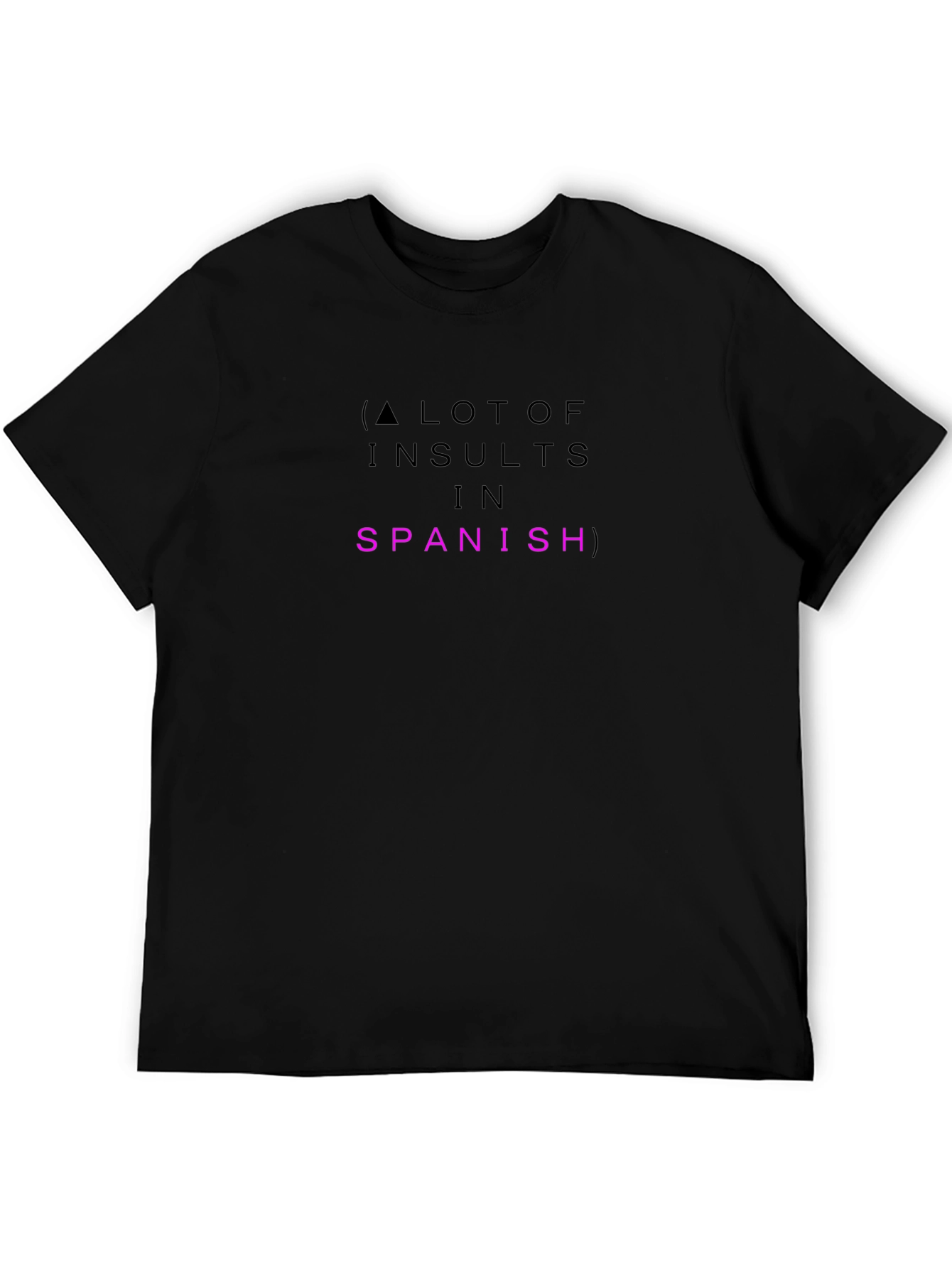 Black A Lot Of Insults In Spanish Black T-Shirt view 5