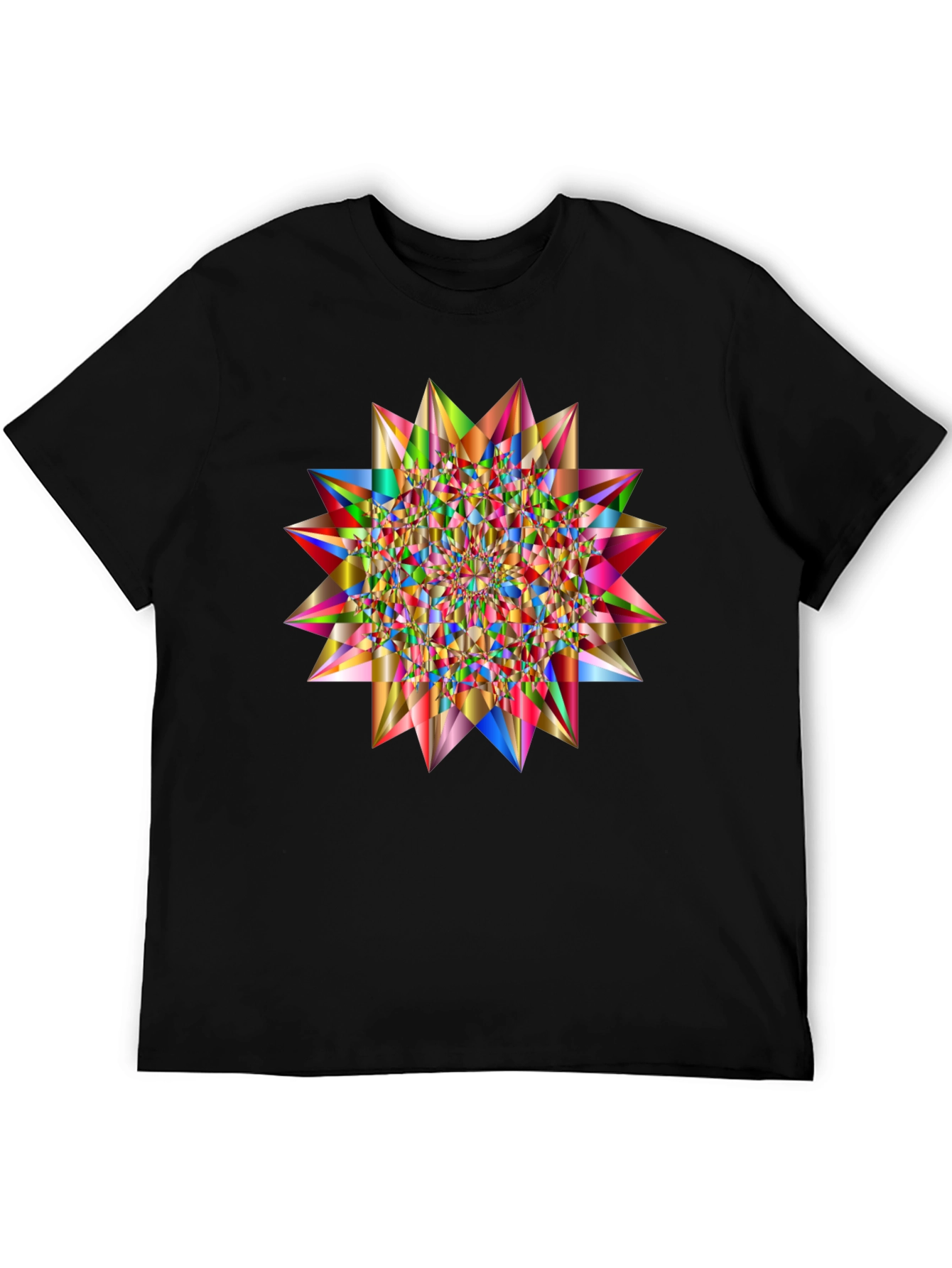 Black Geometric Starburst Tee view 5