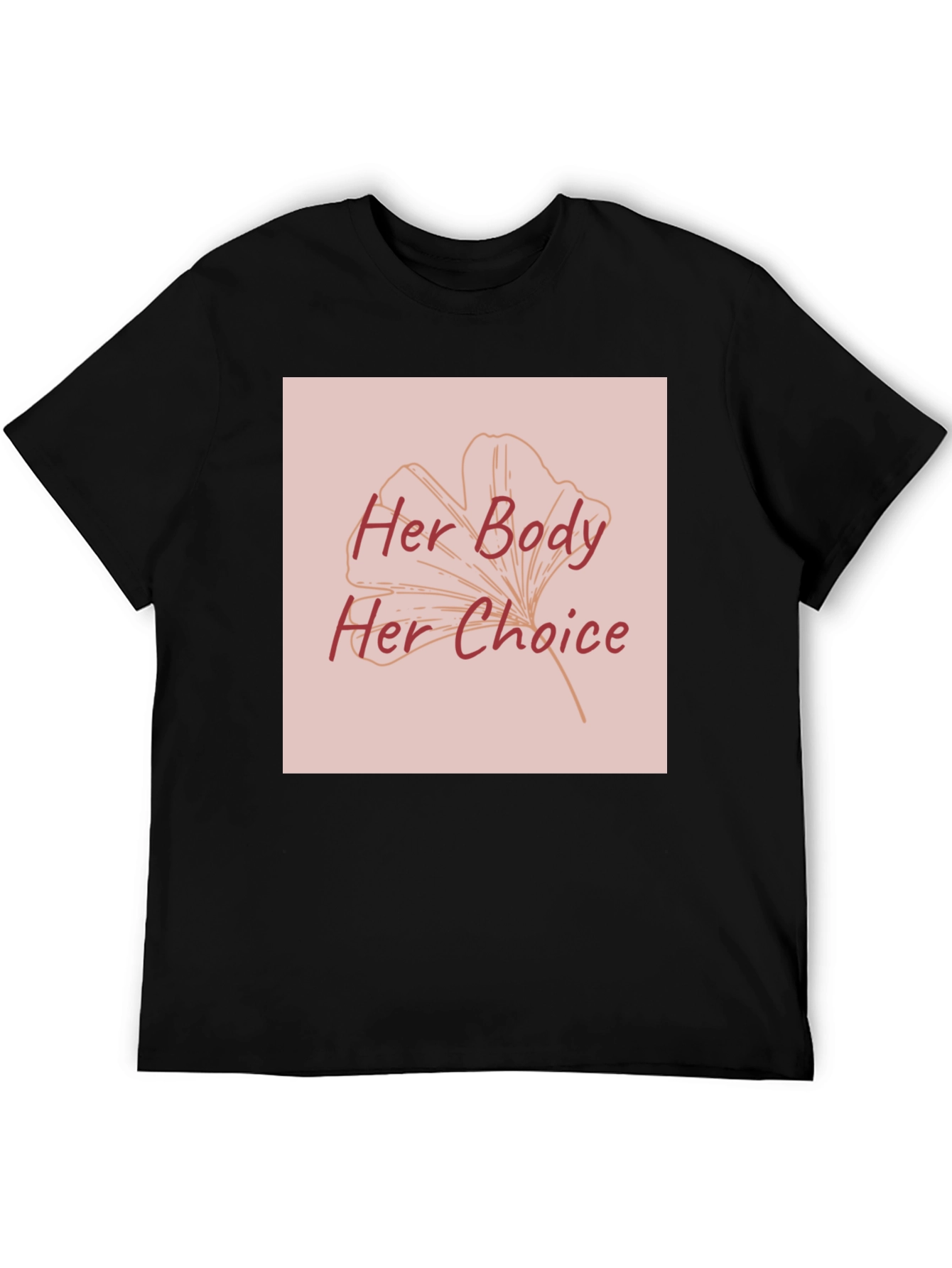 Black Her Body Her Choice Graphic Tee - Pro Choice T-Shirt view 5