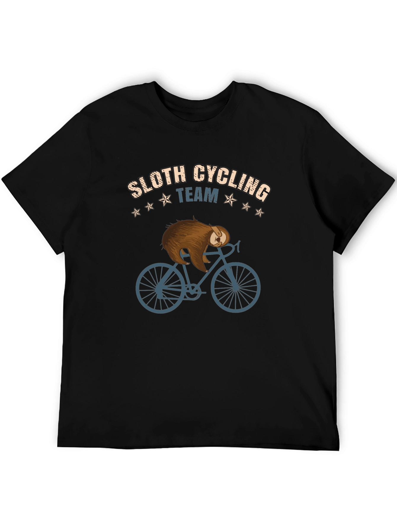 Black Sloth Cycling Team Graphic T-Shirt view 5