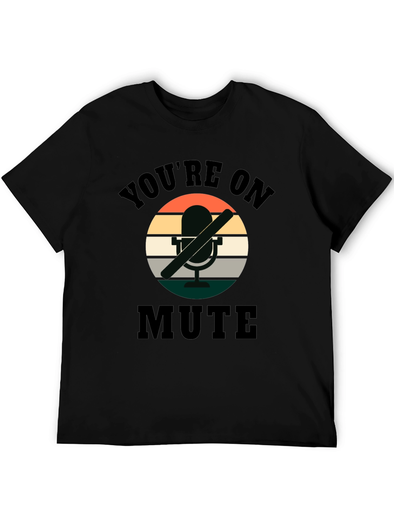 Black You're on Mute Retro Graphic Tee view 5