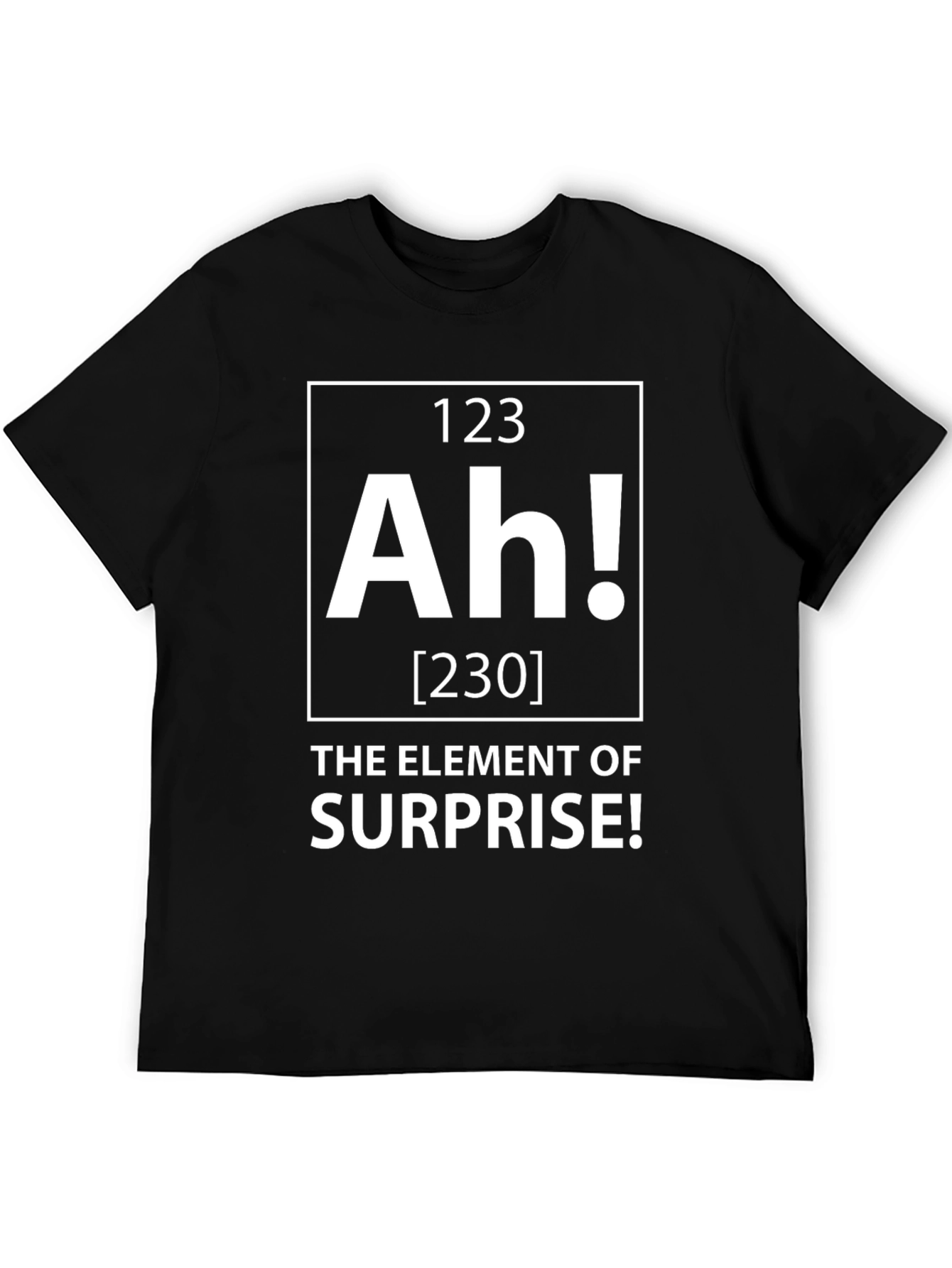 Black Funny Element of Surprise Graphic T-Shirt view 5