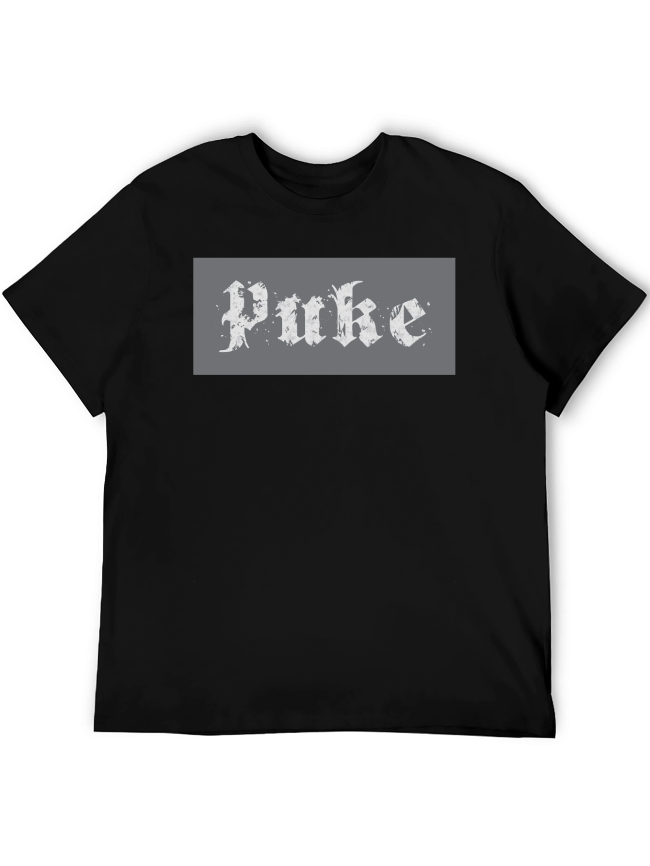 Black Puke Graphic Tee - Black Cotton Blend view 5