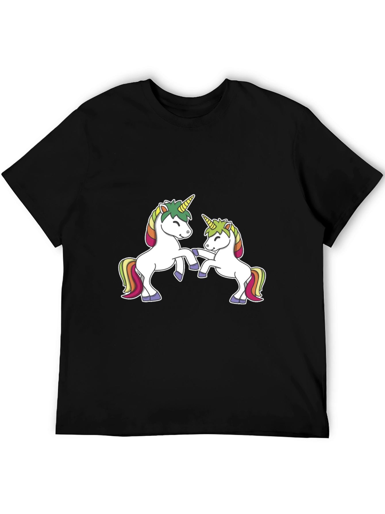 Black Unicorn T-Shirt - Black Cotton Blend view 5