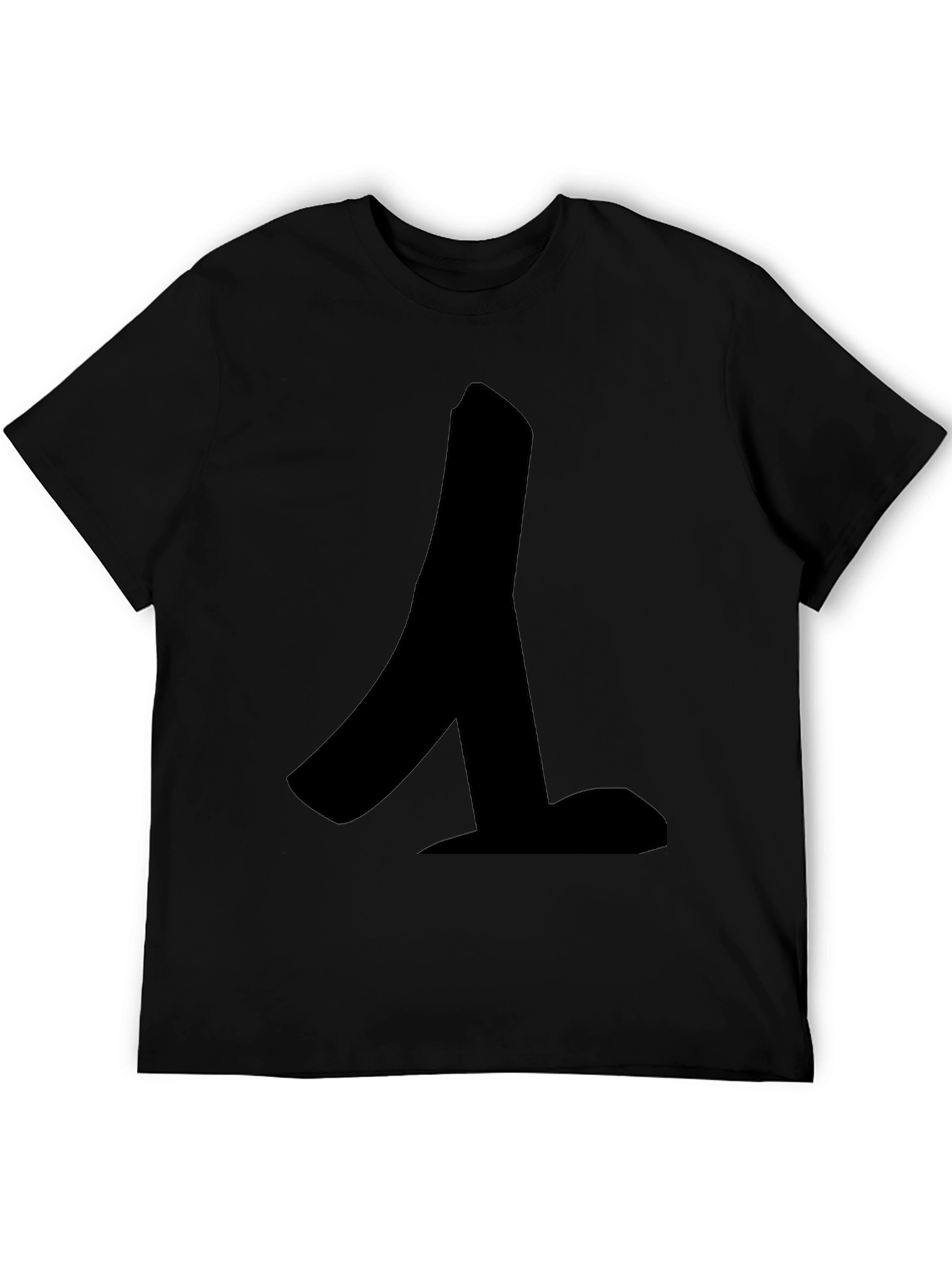 Black Modern Graphic Tee - Black with Abstract Design view 5
