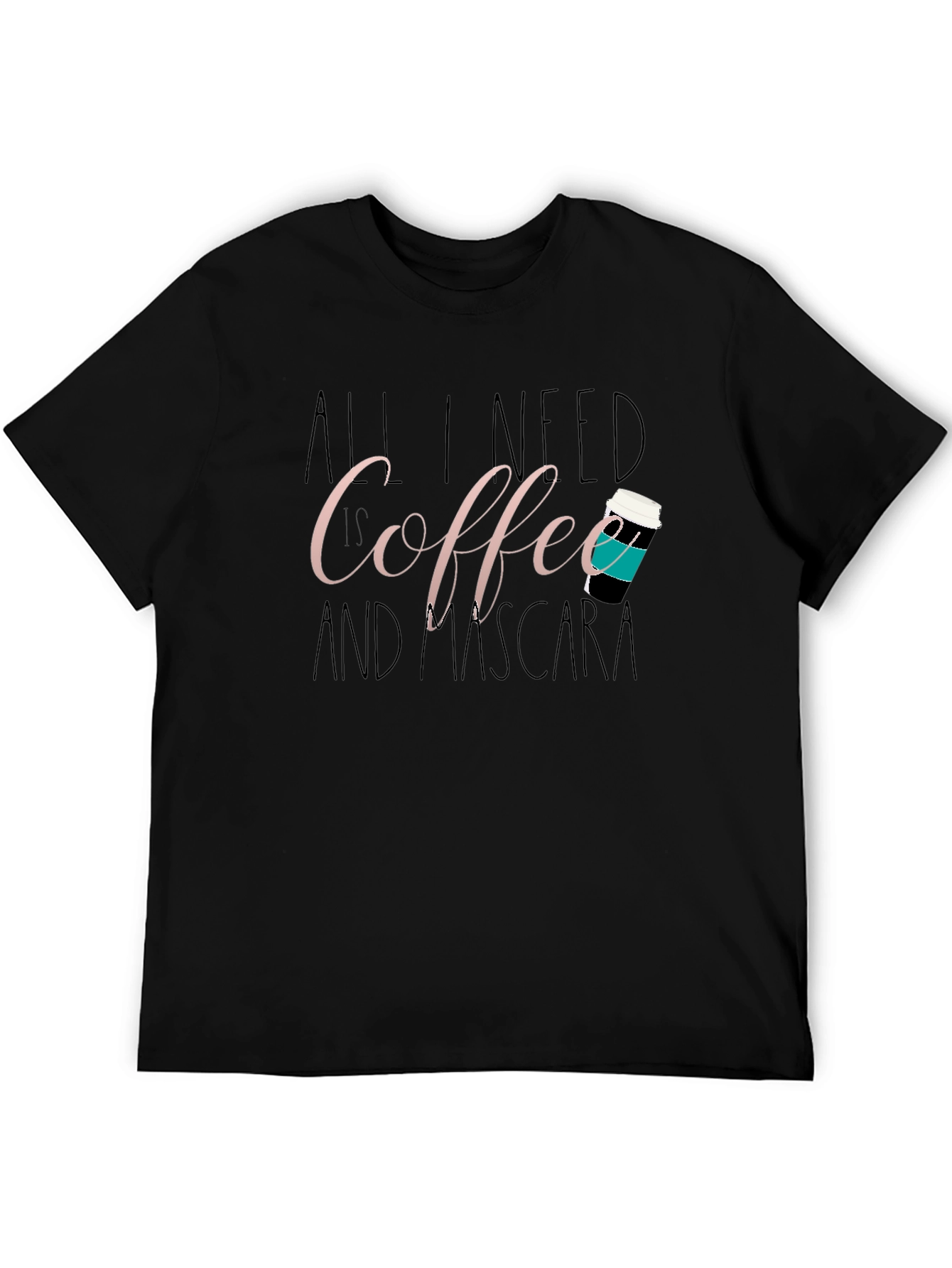Black Coffee and Mascara Graphic T-Shirt - Unisex view 5