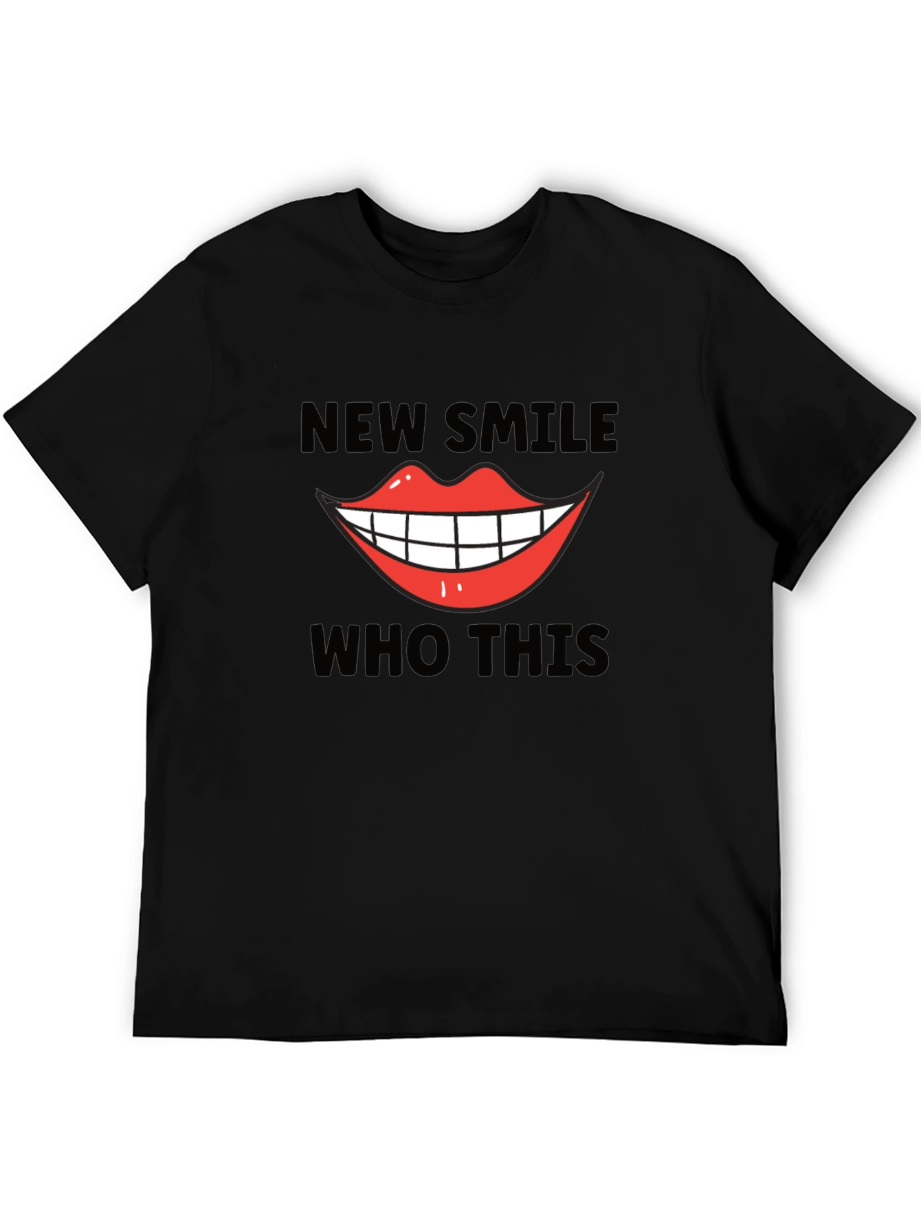 Black New Smile, Who This Black Graphic Tee view 5