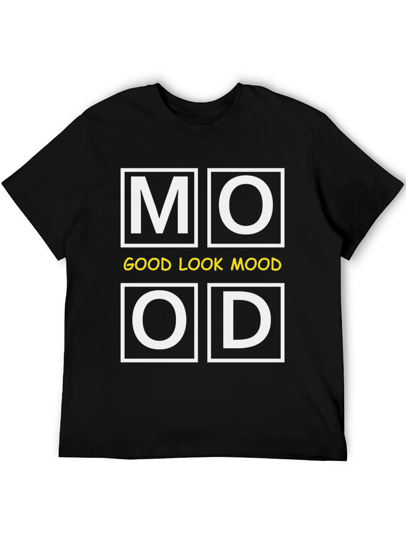Black Good Look Mood T-Shirt - Stylish Black Tee view 5