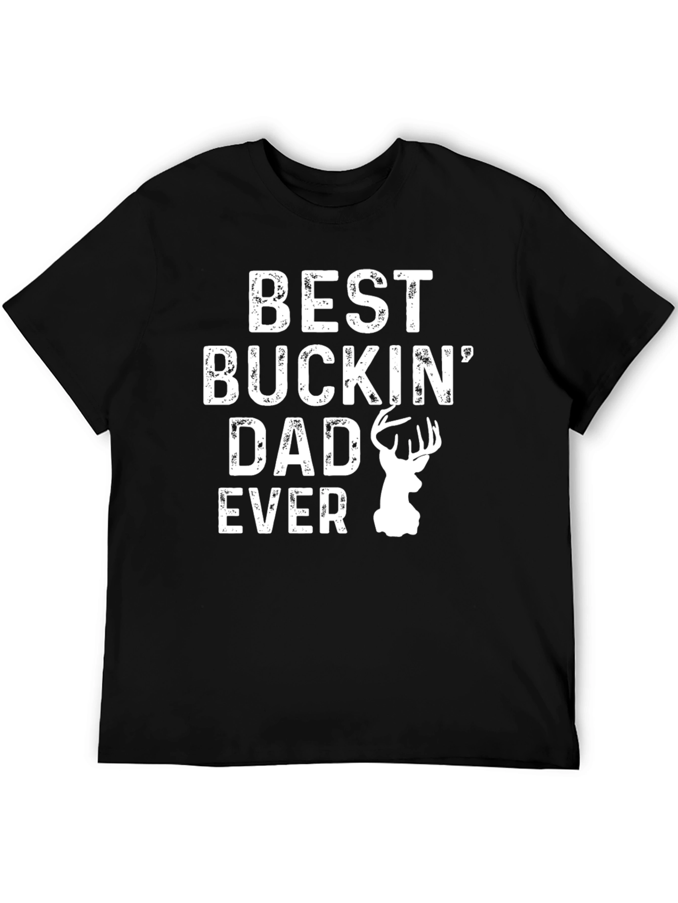 Black Best Buckin' Dad Ever Black T-Shirt view 5