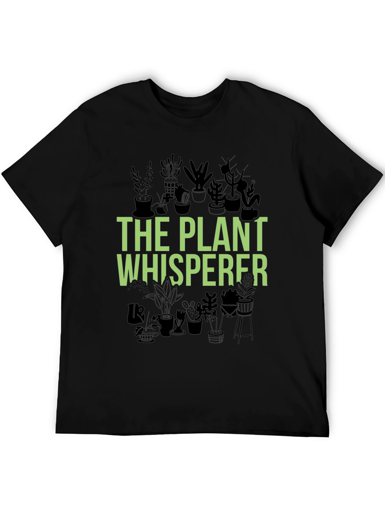 Black The Plant Whisperer Graphic T-Shirt view 5