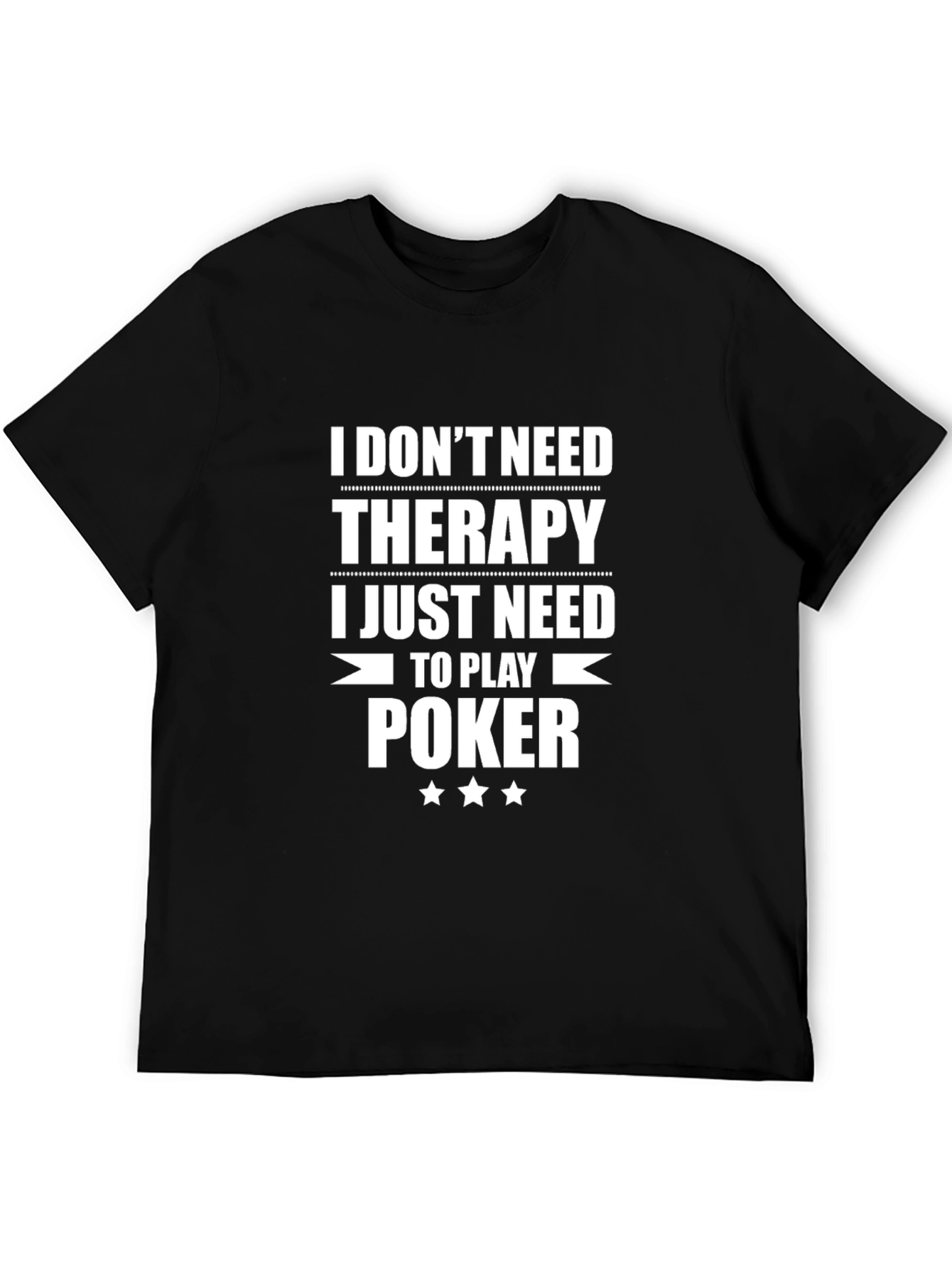 Black Funny Poker T-Shirt - Therapy Alternative! view 5