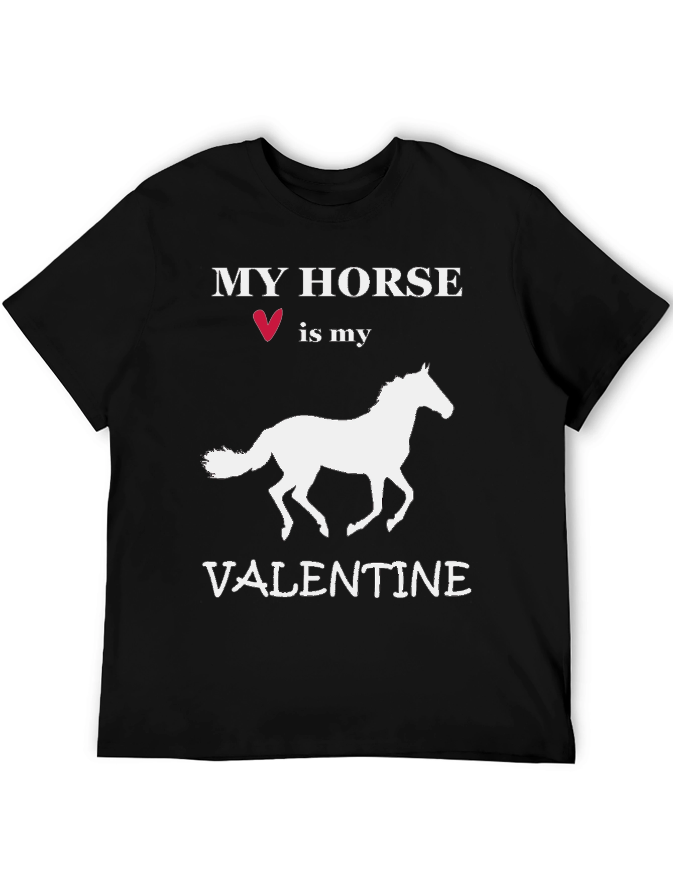 Black My Horse is My Valentine T-Shirt view 5