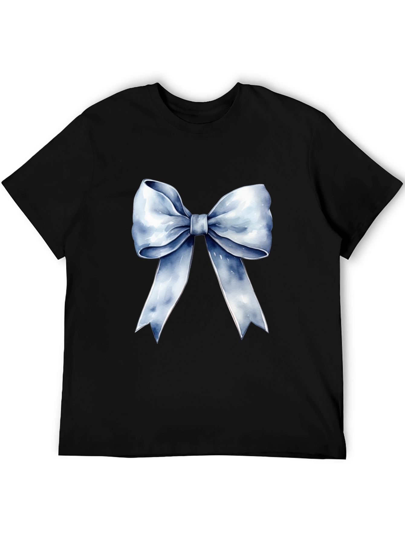 Black Bow Graphic Tee - Stylish Black Cotton T-Shirt view 5