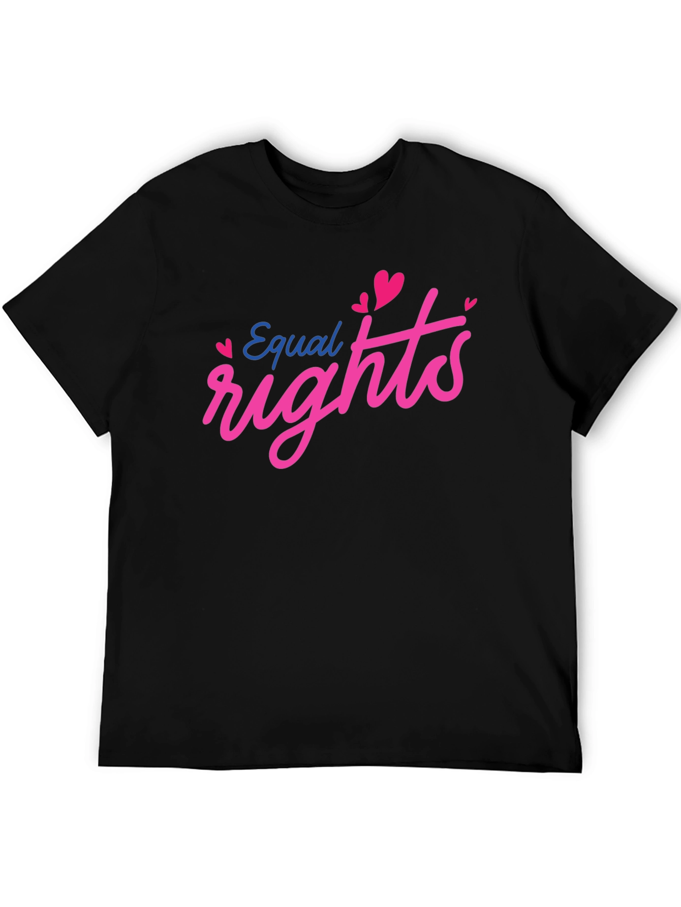Black Equal Rights Heart Graphic Black T-Shirt view 5