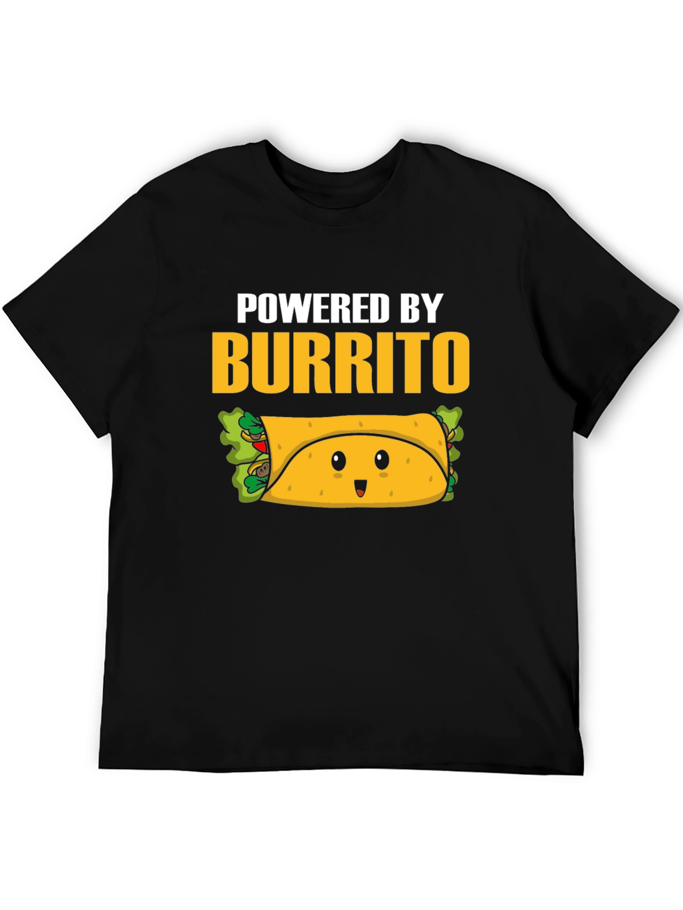Black Powered by Burrito Graphic Tee view 5
