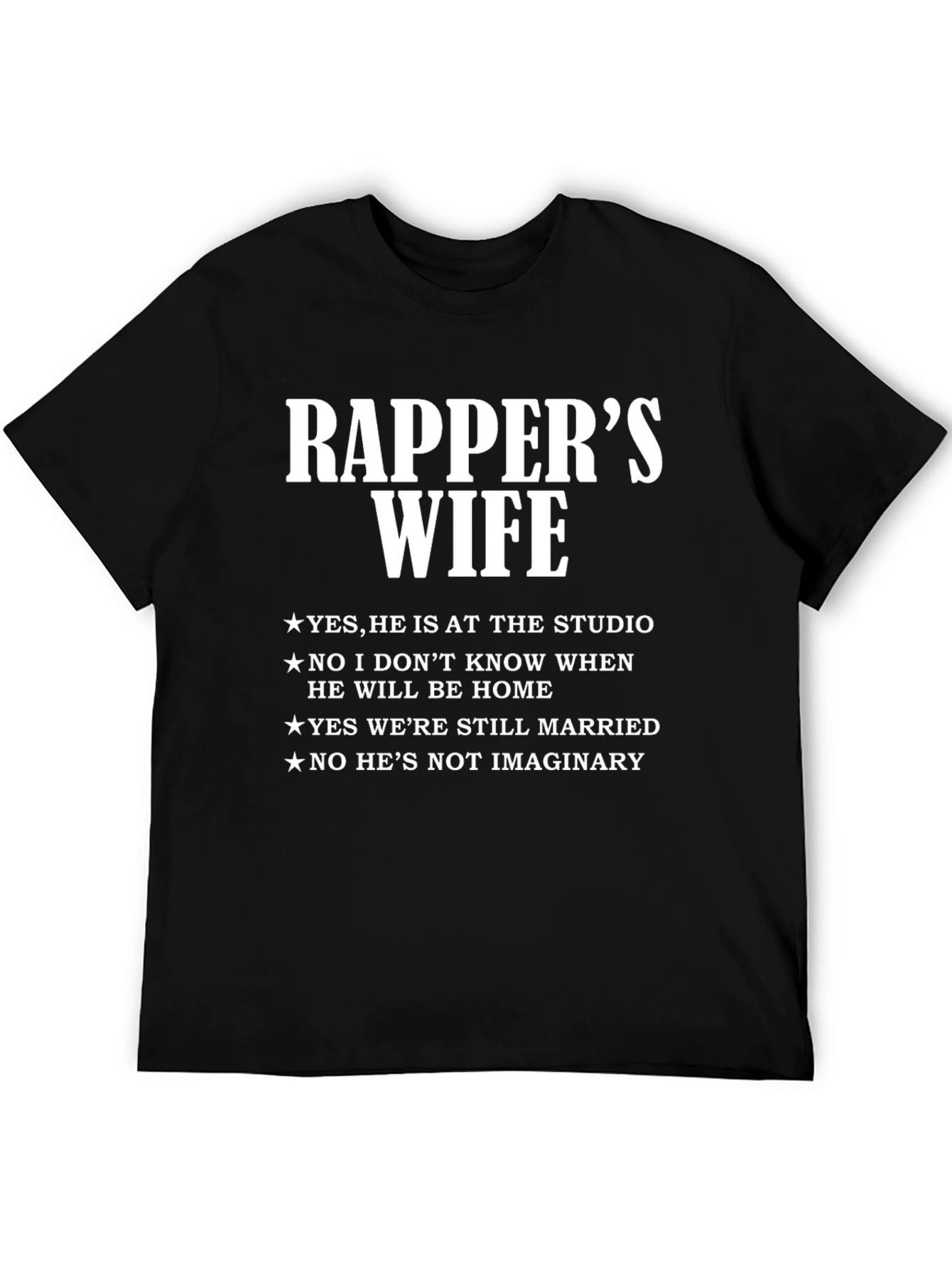 Black Rapper's Wife Graphic Tee - Studio Humor view 5