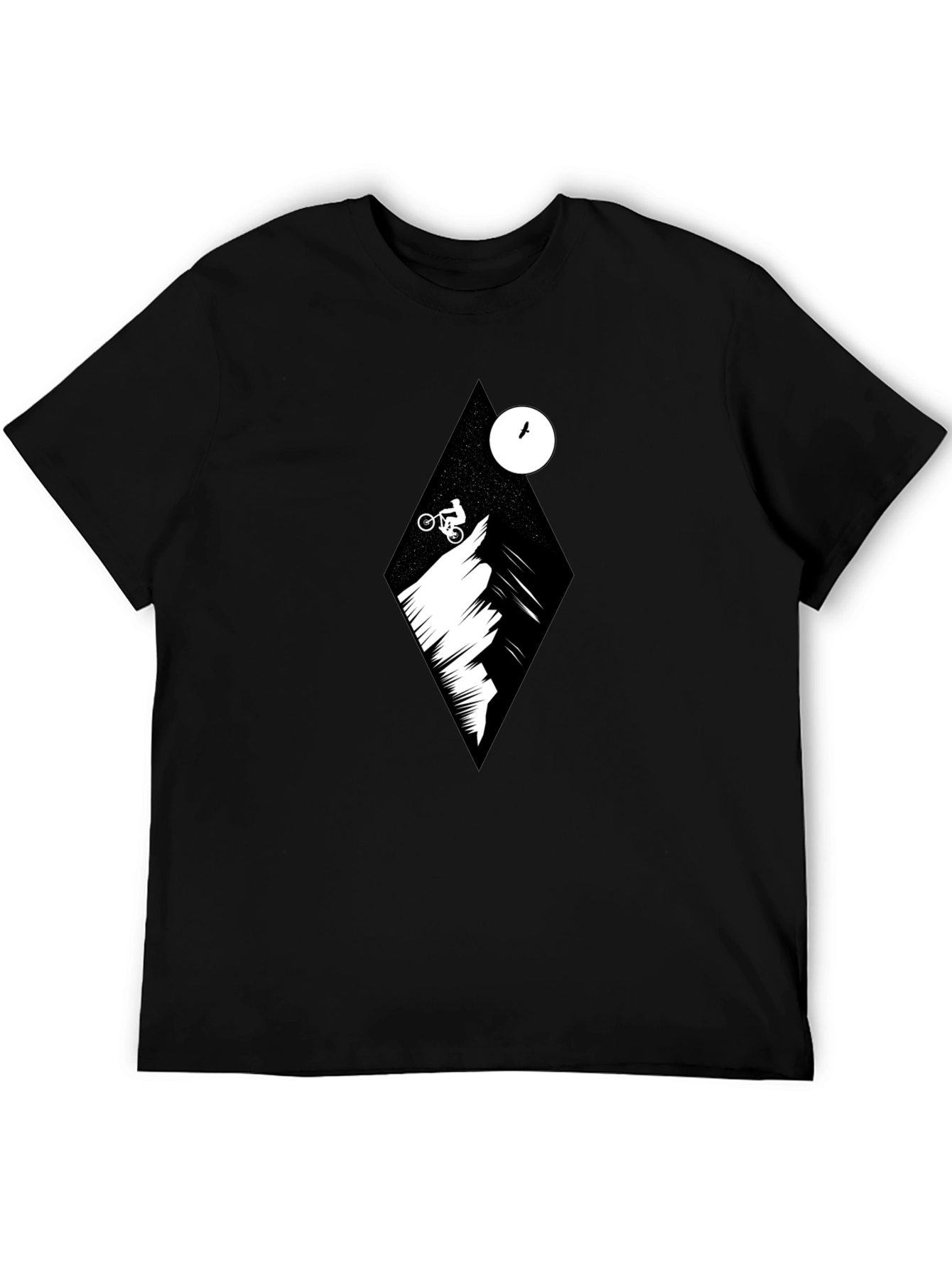 Black Mountain Biker Graphic Tee - Black view 5