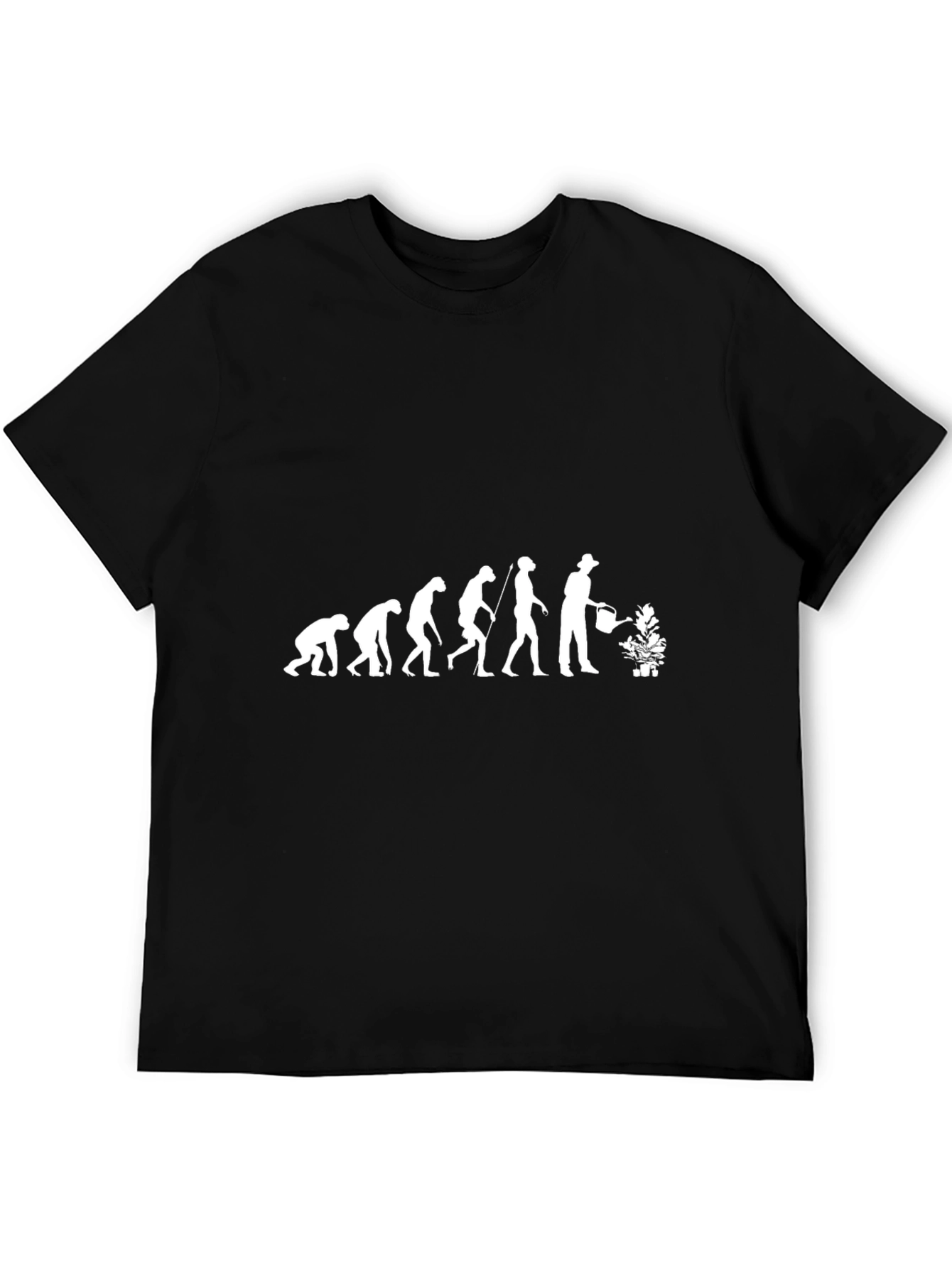 Black Evolution of Gardener T-Shirt - Black Cotton Tee view 5