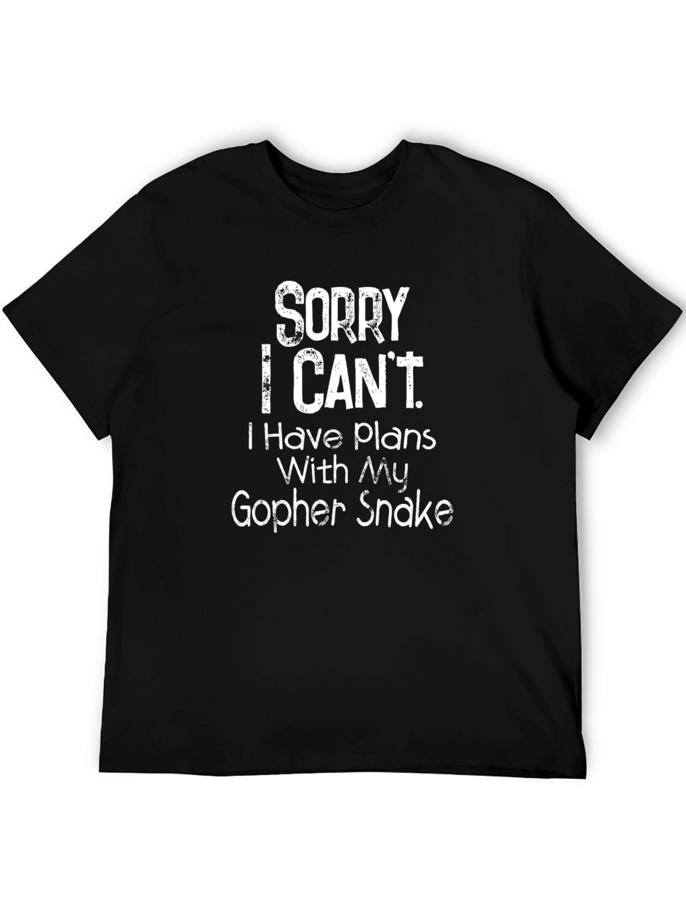 Black Sorry I Can't Gopher Snake T-Shirt view 5