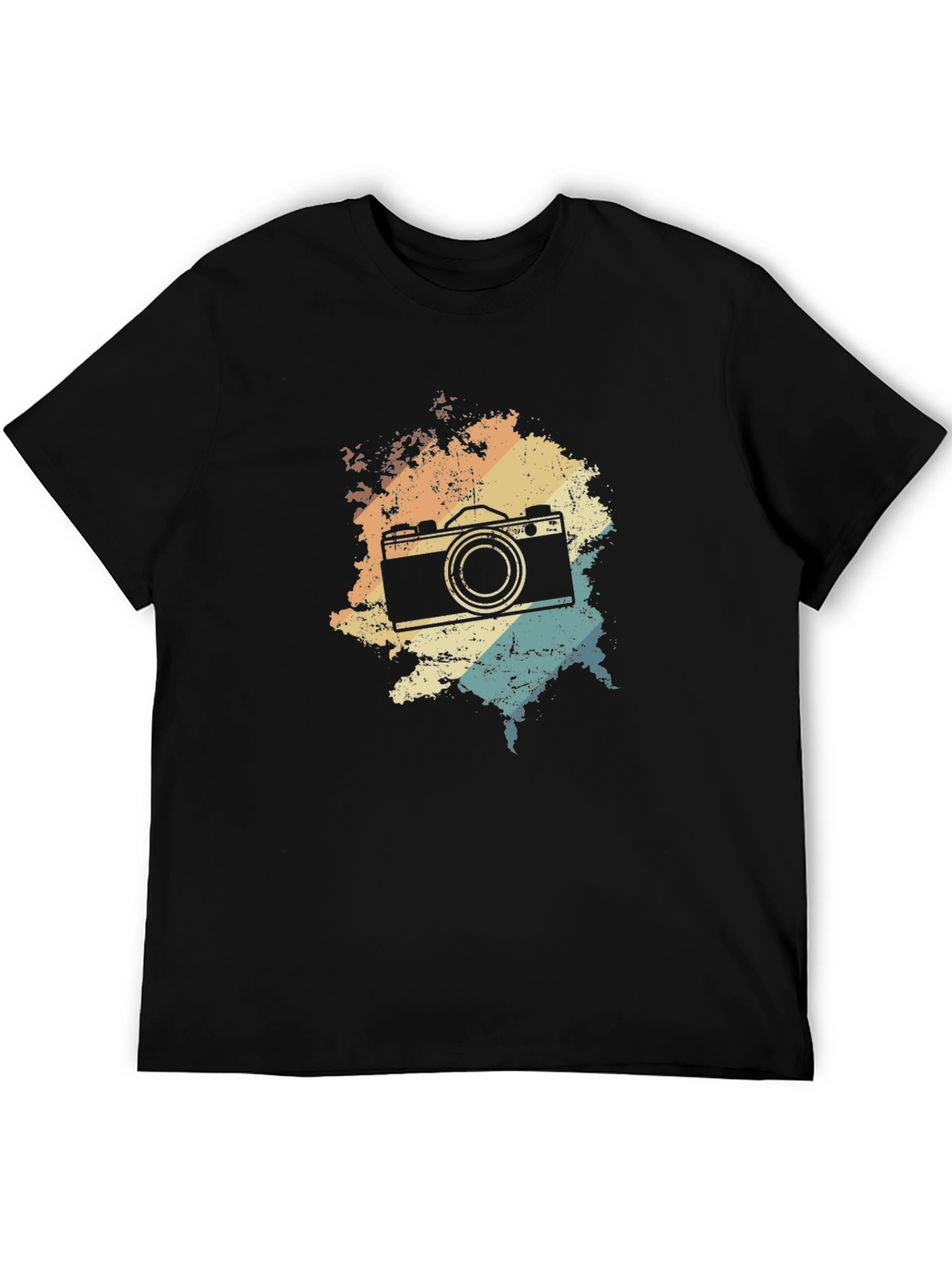 Black Retro Camera Graphic T-Shirt - Vintage Style view 5