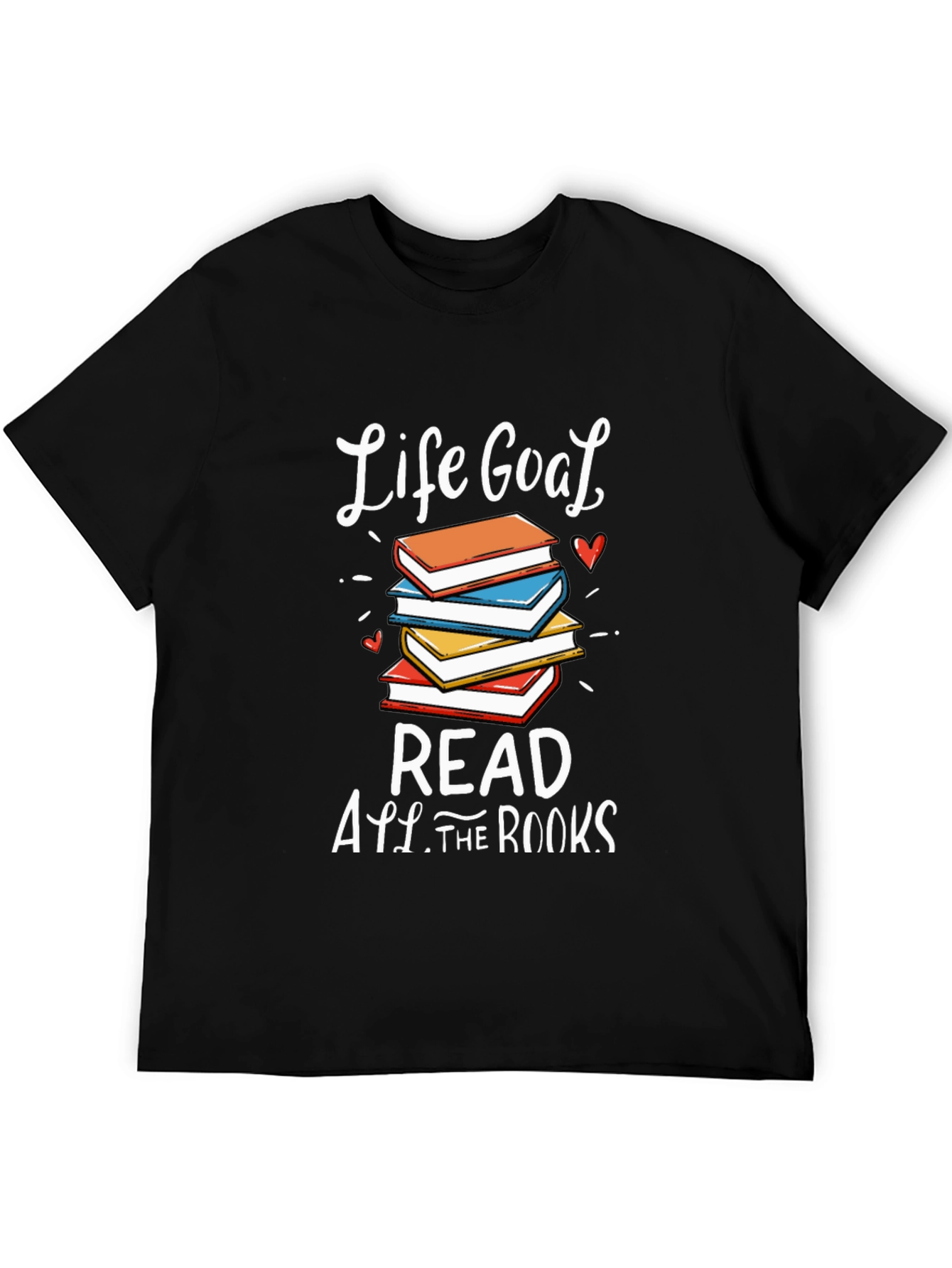 Black Life Goal Read All The Books T-Shirt view 5