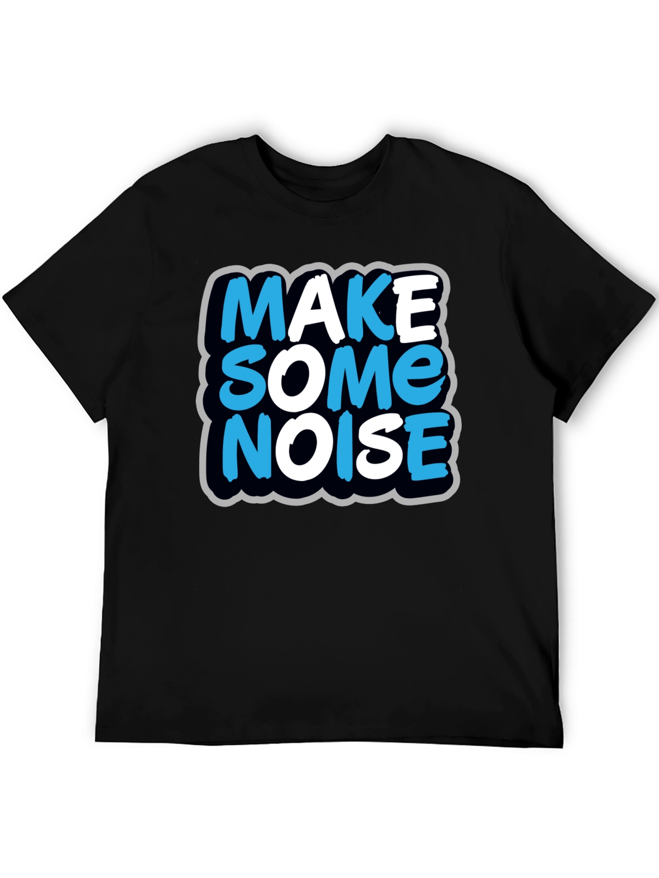 Black Make Some Noise T-Shirt - Black view 5
