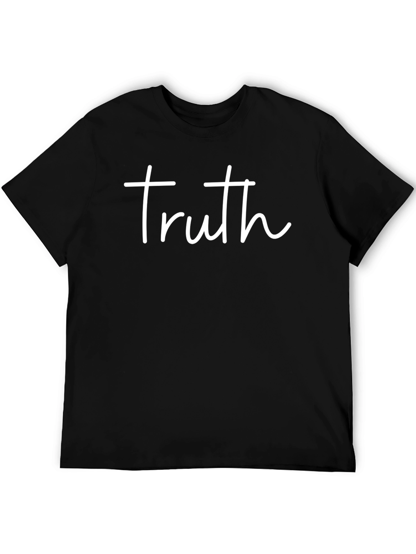 Black Truth T-Shirt - Classic Crew Neck view 5