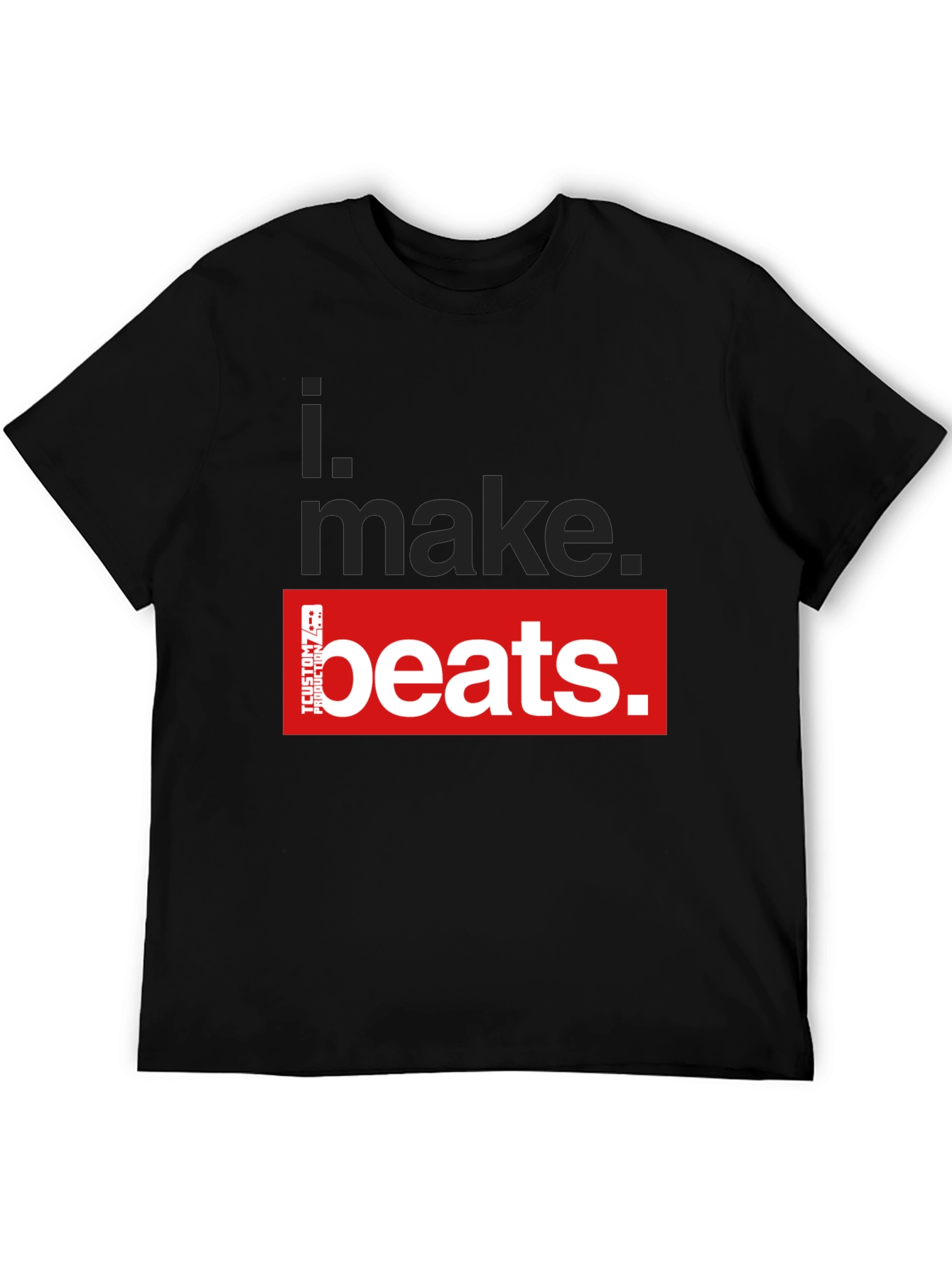 Black I Make Beats Graphic T-Shirt - Black view 5