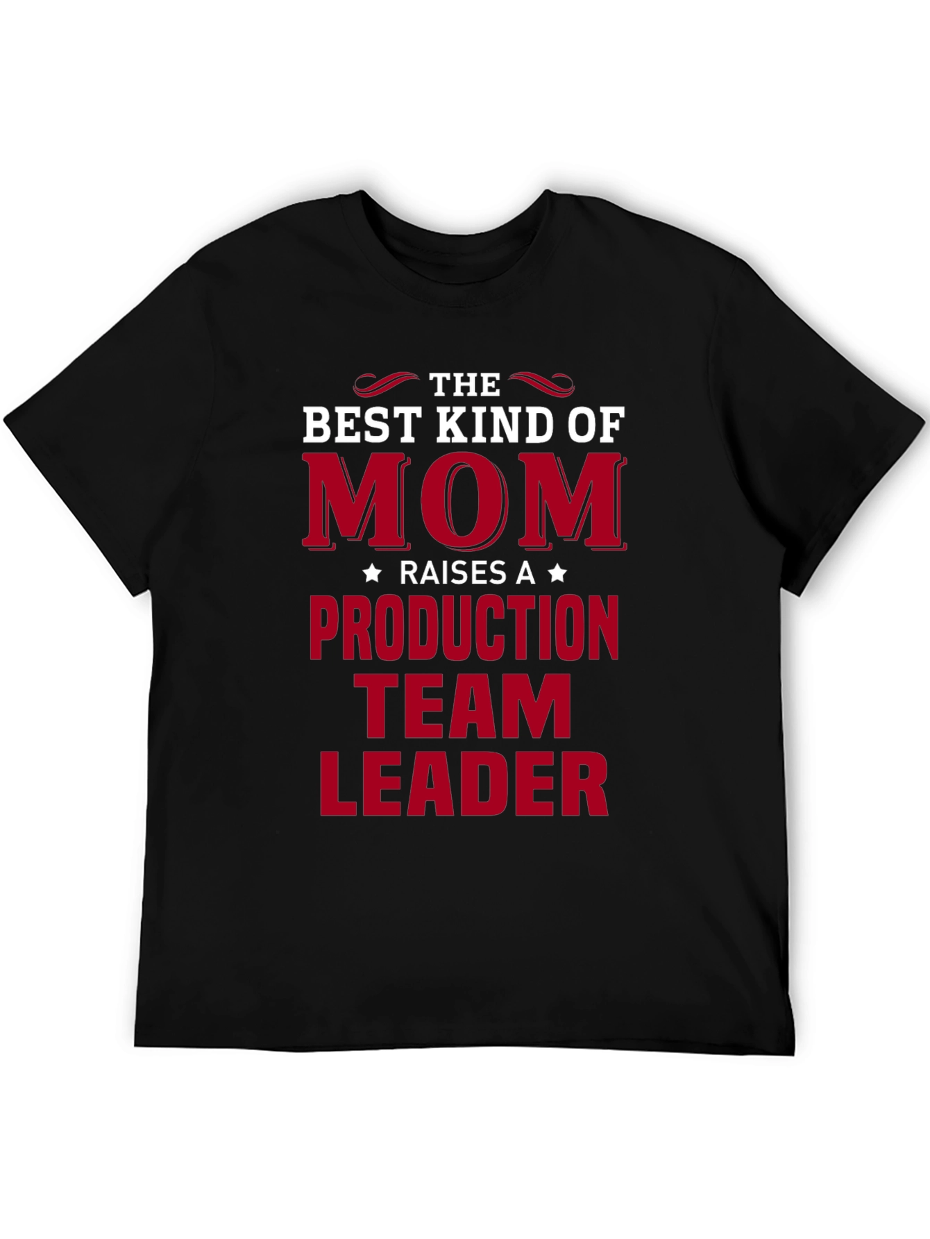 Black Production Team Leader Mom Graphic Tee view 5
