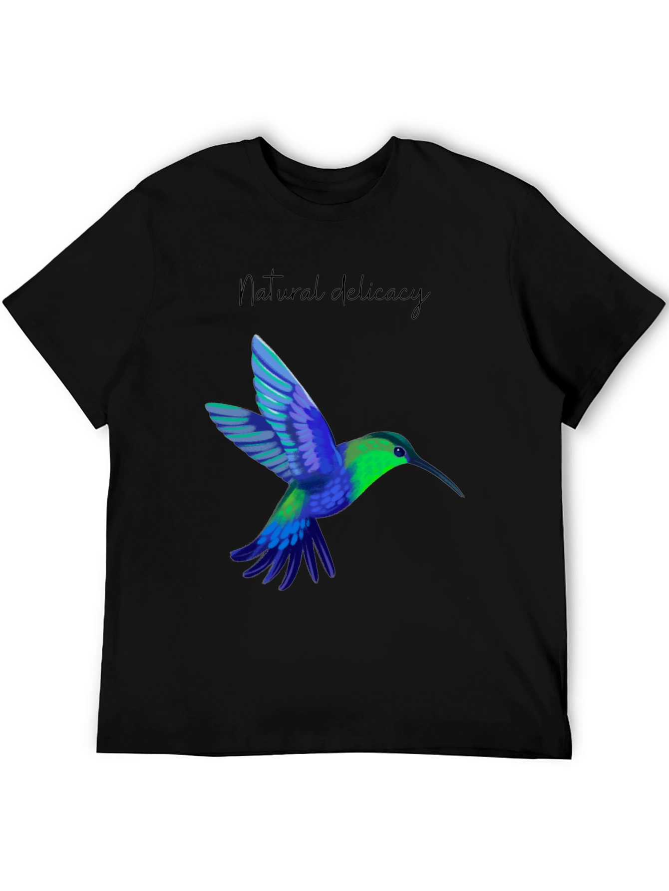 Black Hummingbird Graphic Tee - Natural Delicacy view 5
