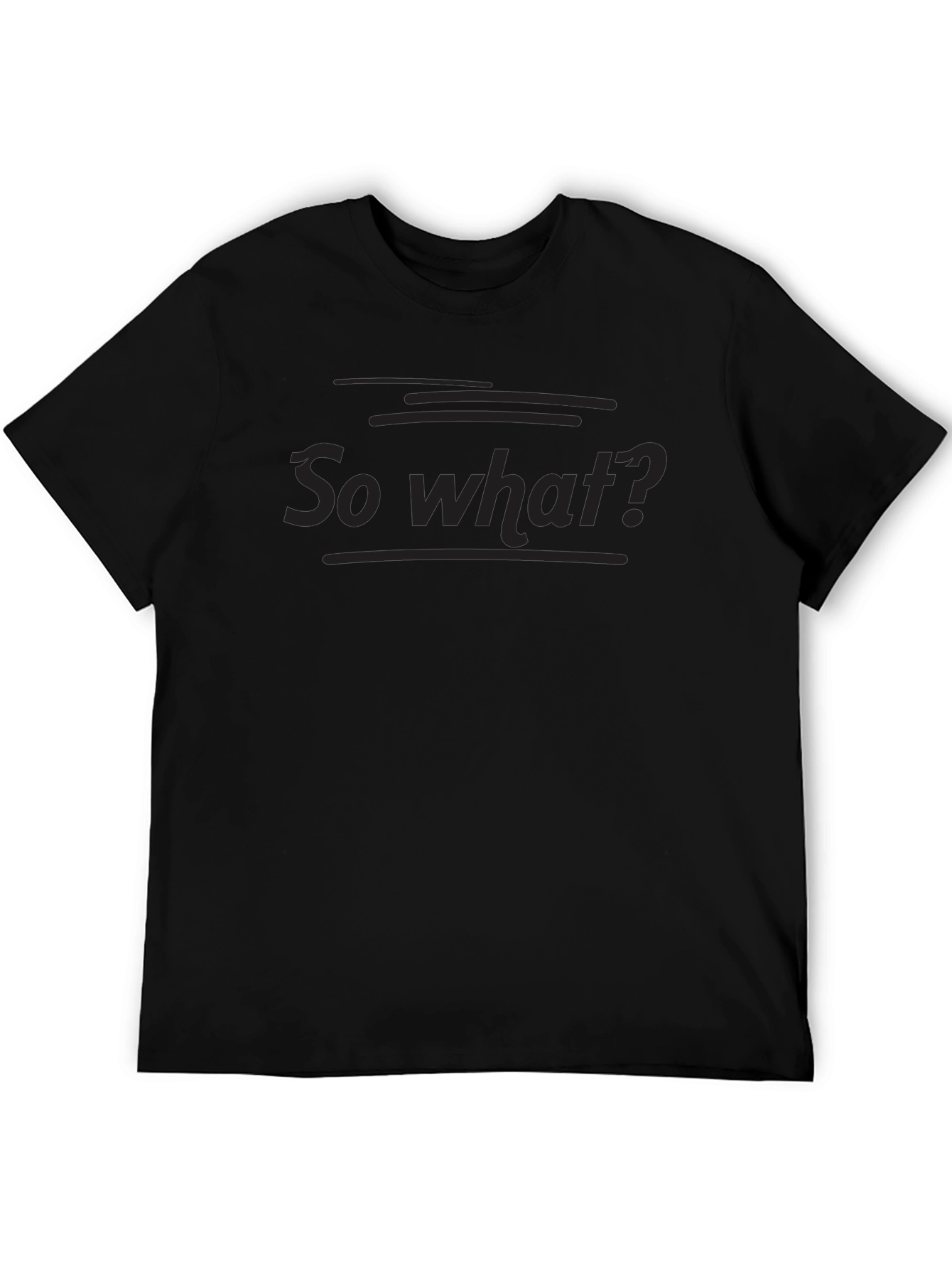 Black So What? Black Graphic Tee - Casual Style view 5